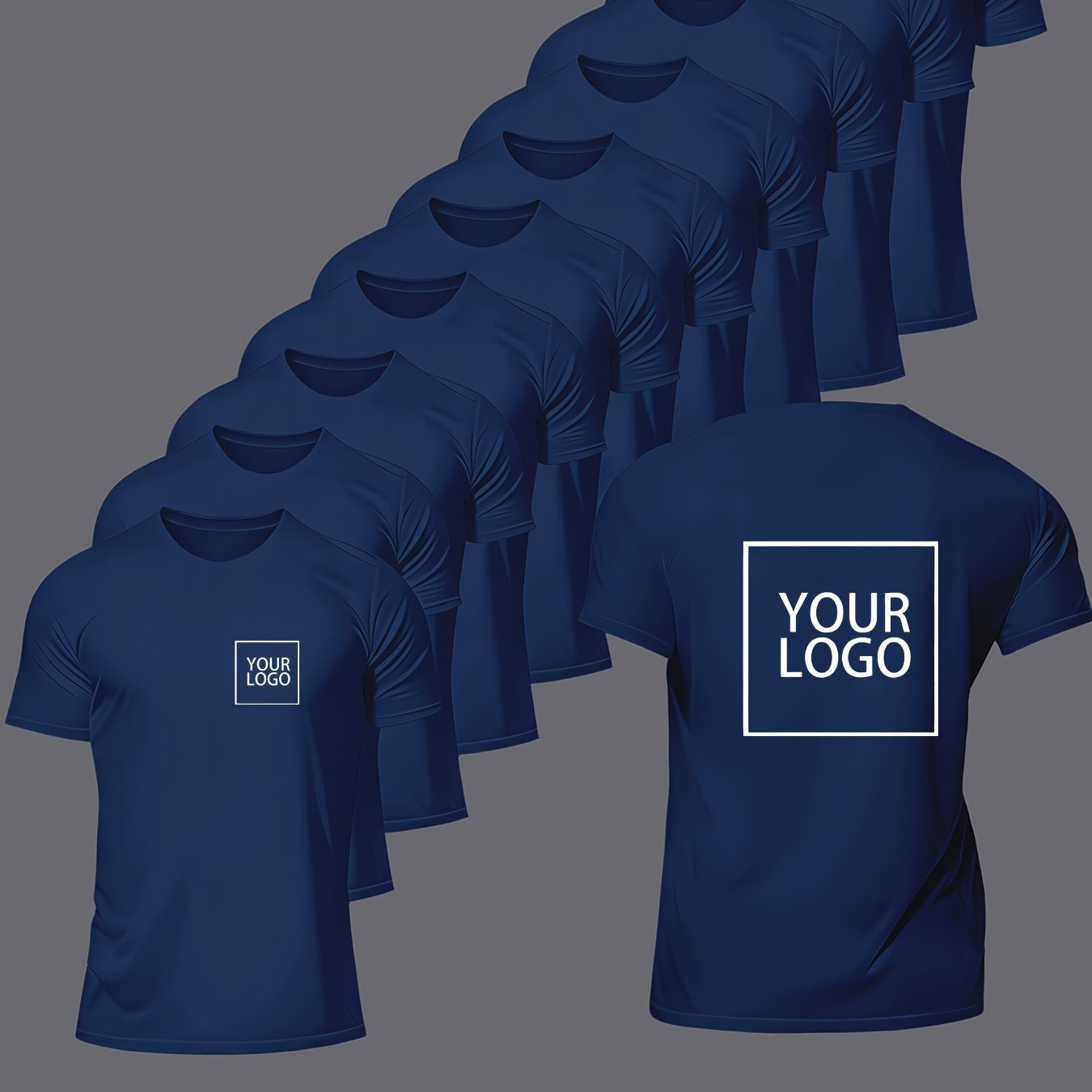 TEMU [free Customization, From Factory]10pcs Men's T-shirts, Personalized Customization, Work Uniform Customization, Team Building Clothing