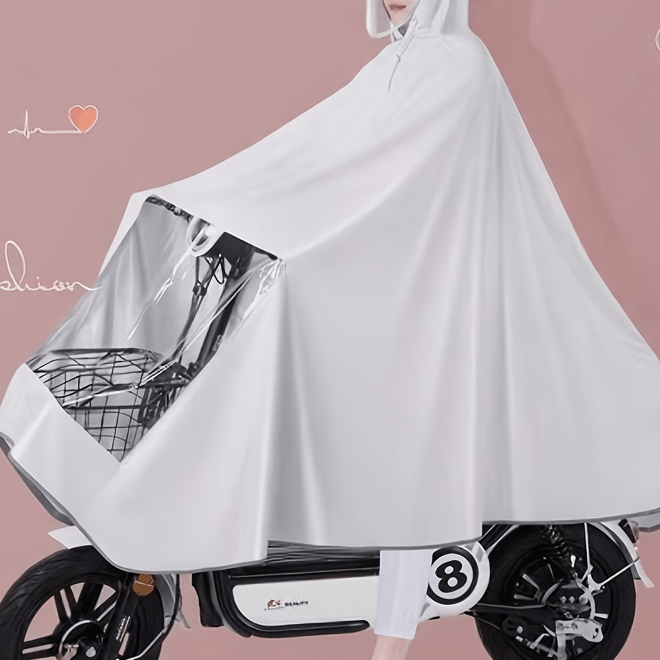 TEMU 電動バイク・自転車用レインコート 的大雨時の全身保護 厚手 男女兼用デザイン 通勤・お出かけ・サイクリング用 新スタイル