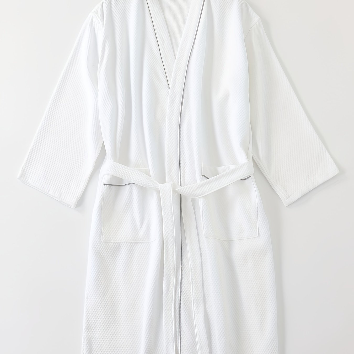 Bathrobe, Pure Honeycomb Weave, Soft And Comfortable Robe, Unisex Sleep Robe
