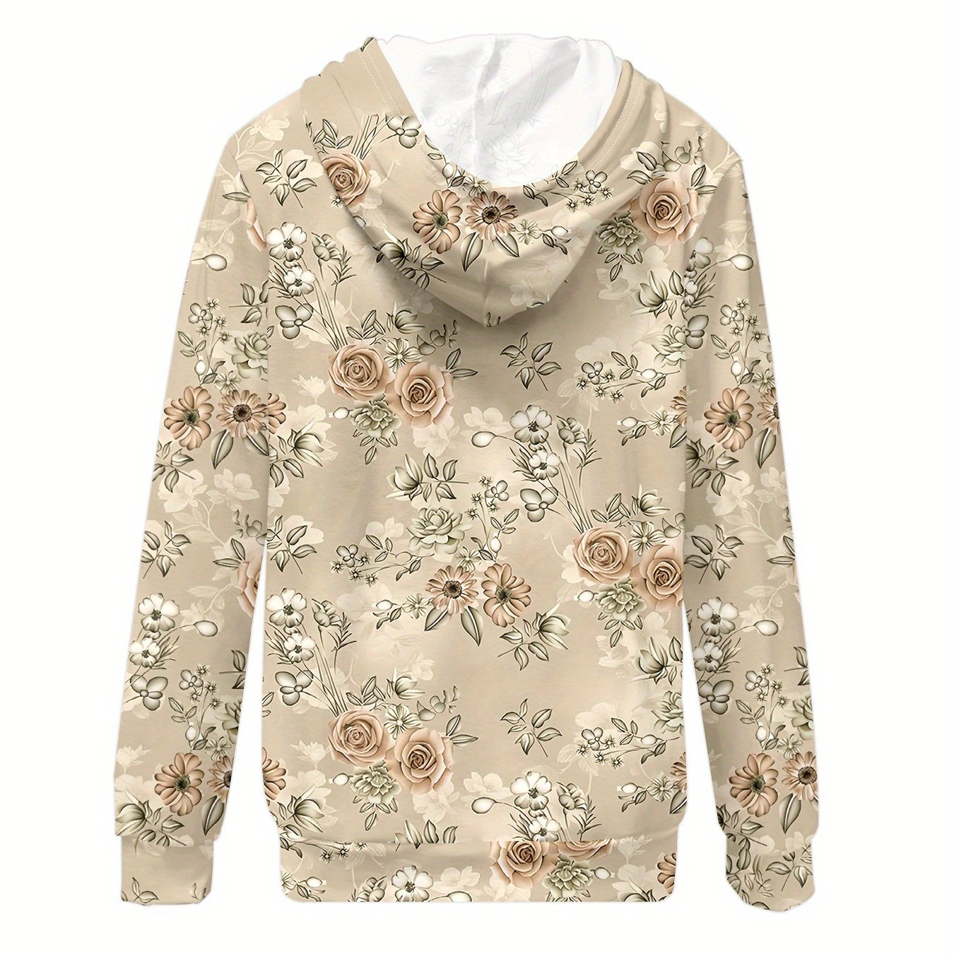 TEMU Plus Size - Plus Size - Women's Fashion Casual Zip Hoodie