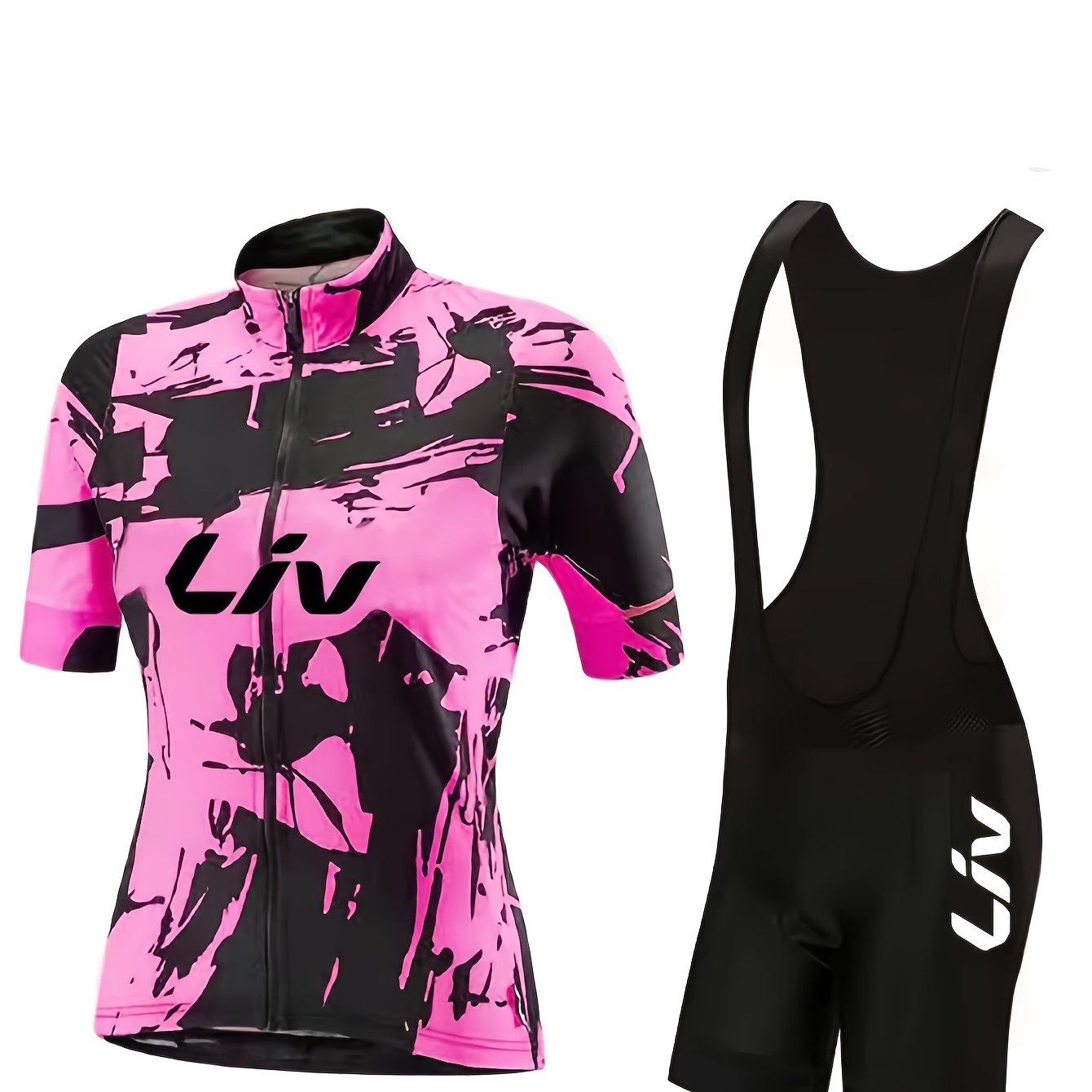 Image of Youth Cycling Suit With Bib Shorts - Breathable Quick-drying Road Cycling Clothing, Suitable For, Summer Outdoor Sports Equipment, Perfect For Outdoor, For Teenager