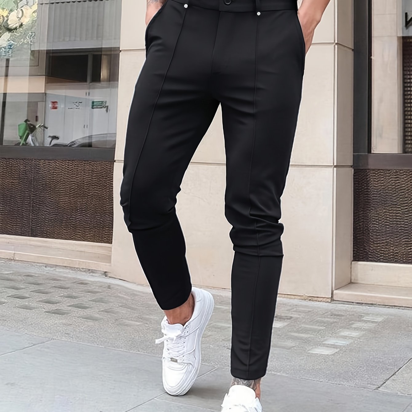 E-shop Herren Business Casual Anzughose, Klassisch, Stilvoll und Vielseitig, Geeignet für Tägliches Pendeln, Geschäftliche Anlässe, Partys und und