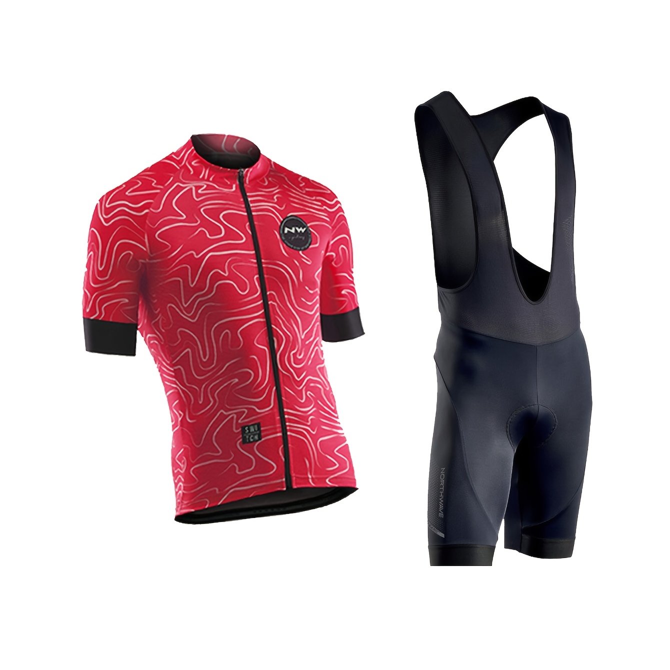 Men's Cycling Suit Set, Men's Mountain Bike Cycling Suit, Breathable And Quick-drying Outdoor Cycling Two-piece Set