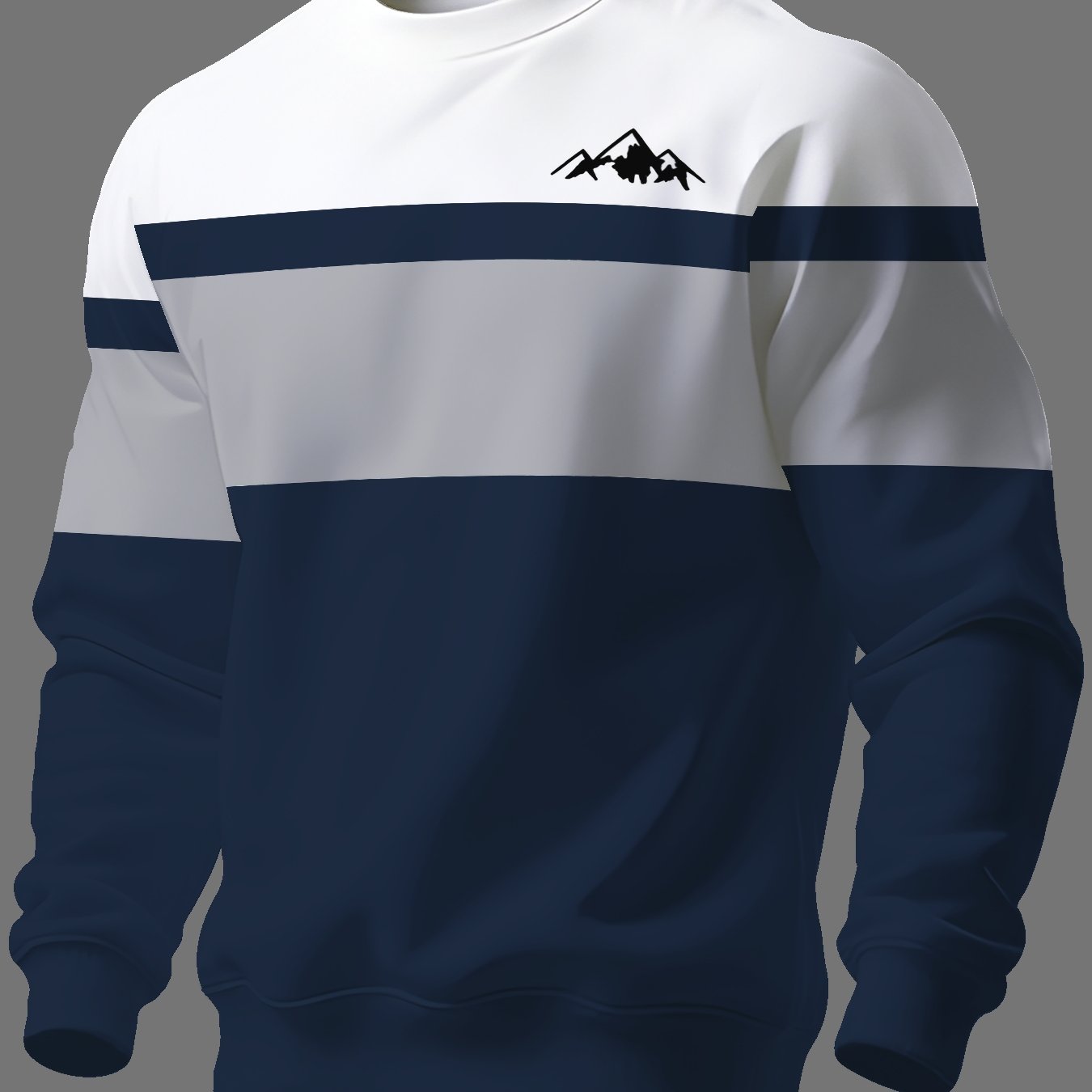 TEMU Round Neck Sweatshirt Trendy Brand Men's Long Sleeve 2026 Autumn Winter Men's Round Neck Sweatshirt