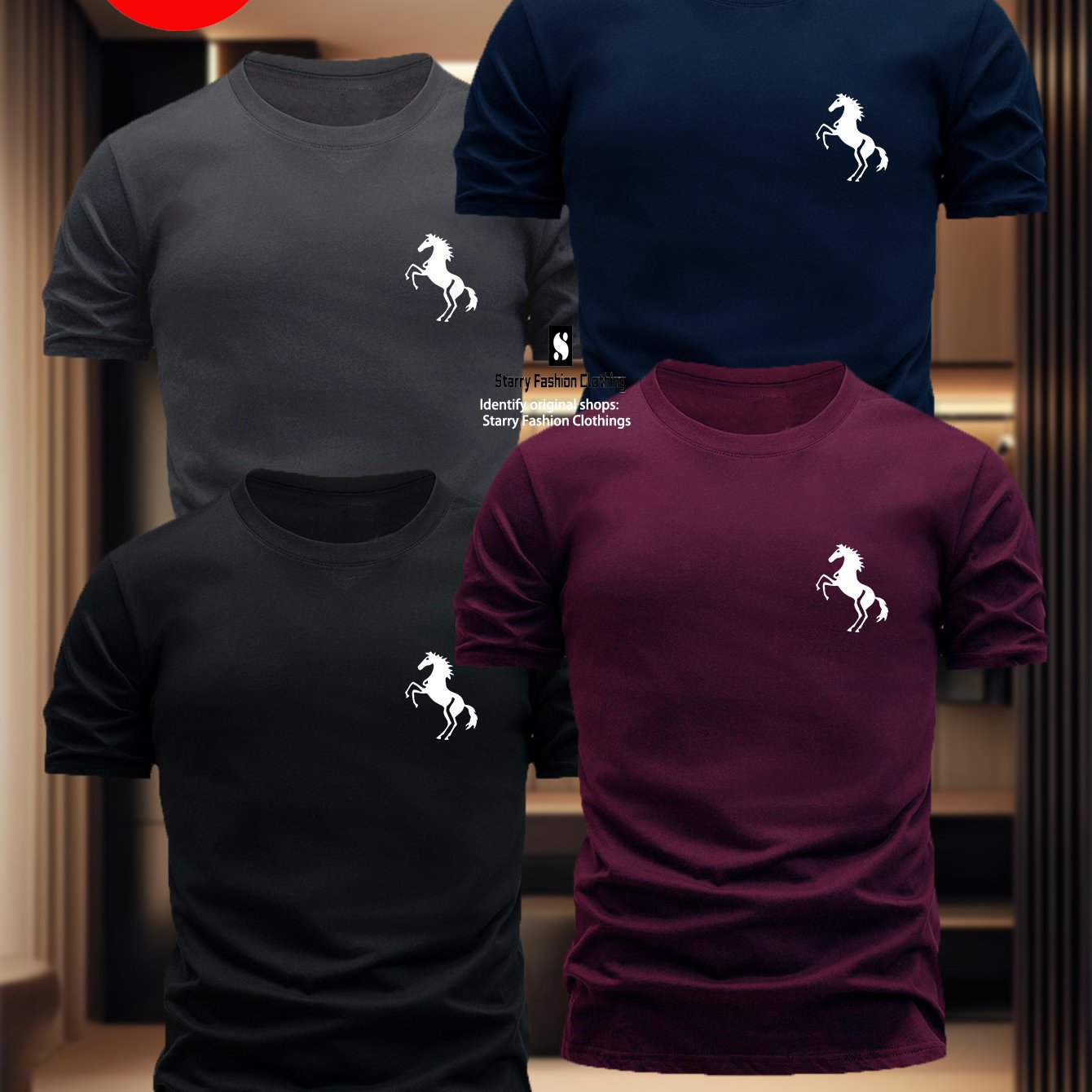 TEMU 4-pc Men's Short Sleeve T-shirts | Print, , Crew Neck, Perfect For Daily Wear And Outdoor Activities