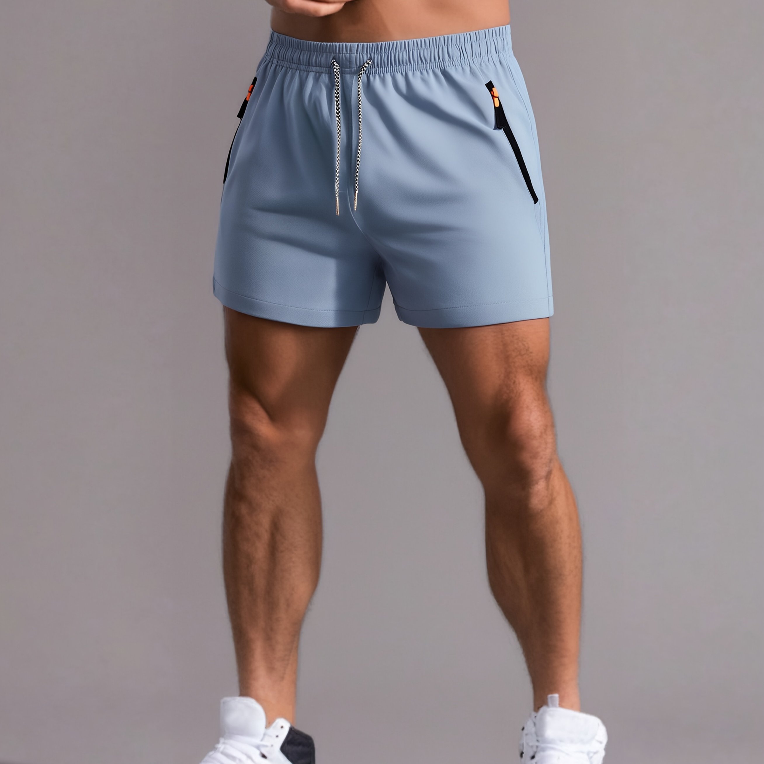 Men's Summer Sports Shorts, Outdoor Casual Sports Pants, Zipper Sports Pants