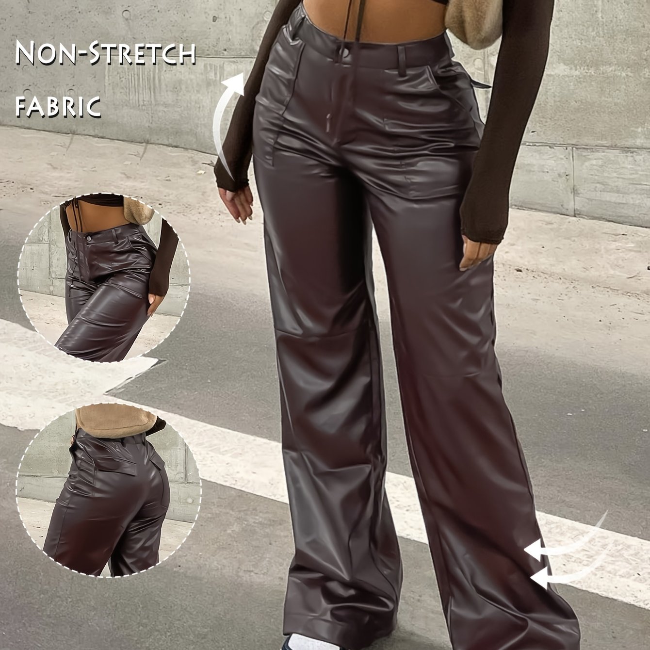 Image of Mh924 Spicy Loose Wide-leg Solid