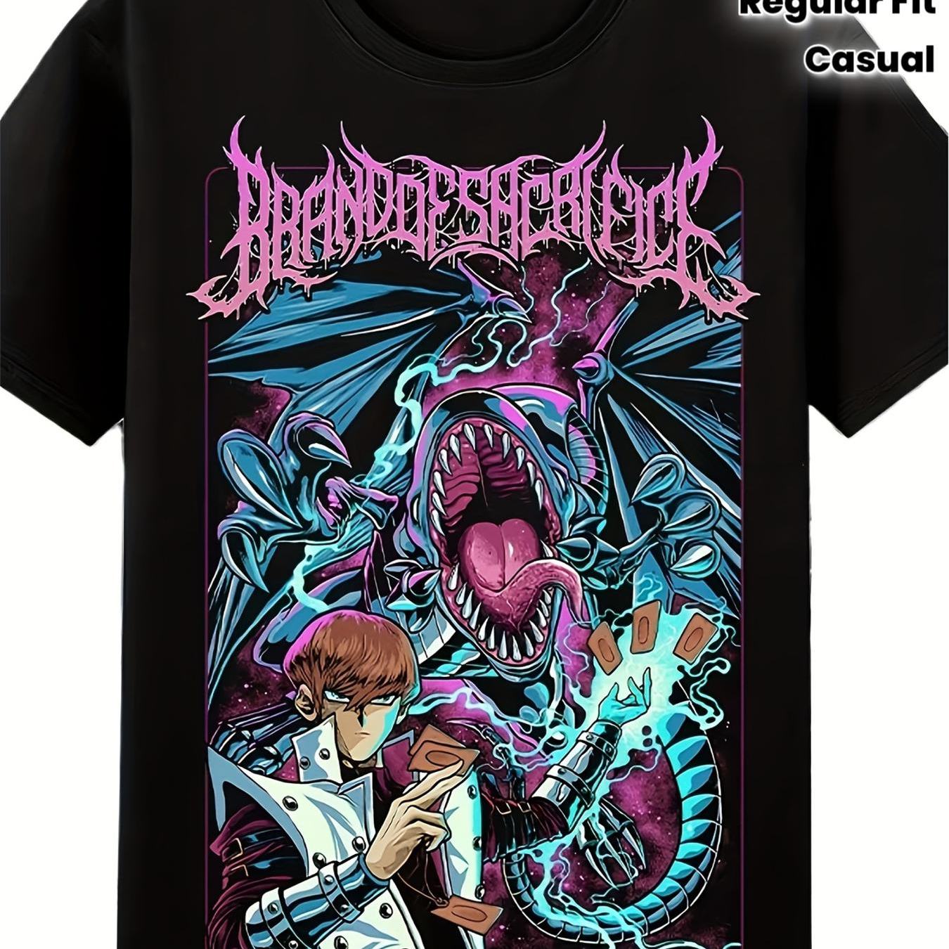Dragon Purple Seahorse Blue-eye Men's Plus Size T-shirt Unisex Tee, Plus Size