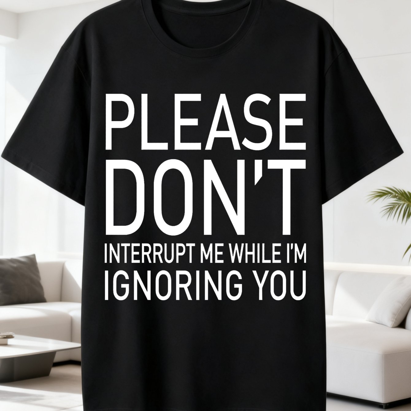 TEMU " Me, I'm Ignoring You" Funny Slogan Print T-shirt Style Casual Everyday Wear Humorous Gift For With A Sense Of Sarcasm Trendy Summer Clothing