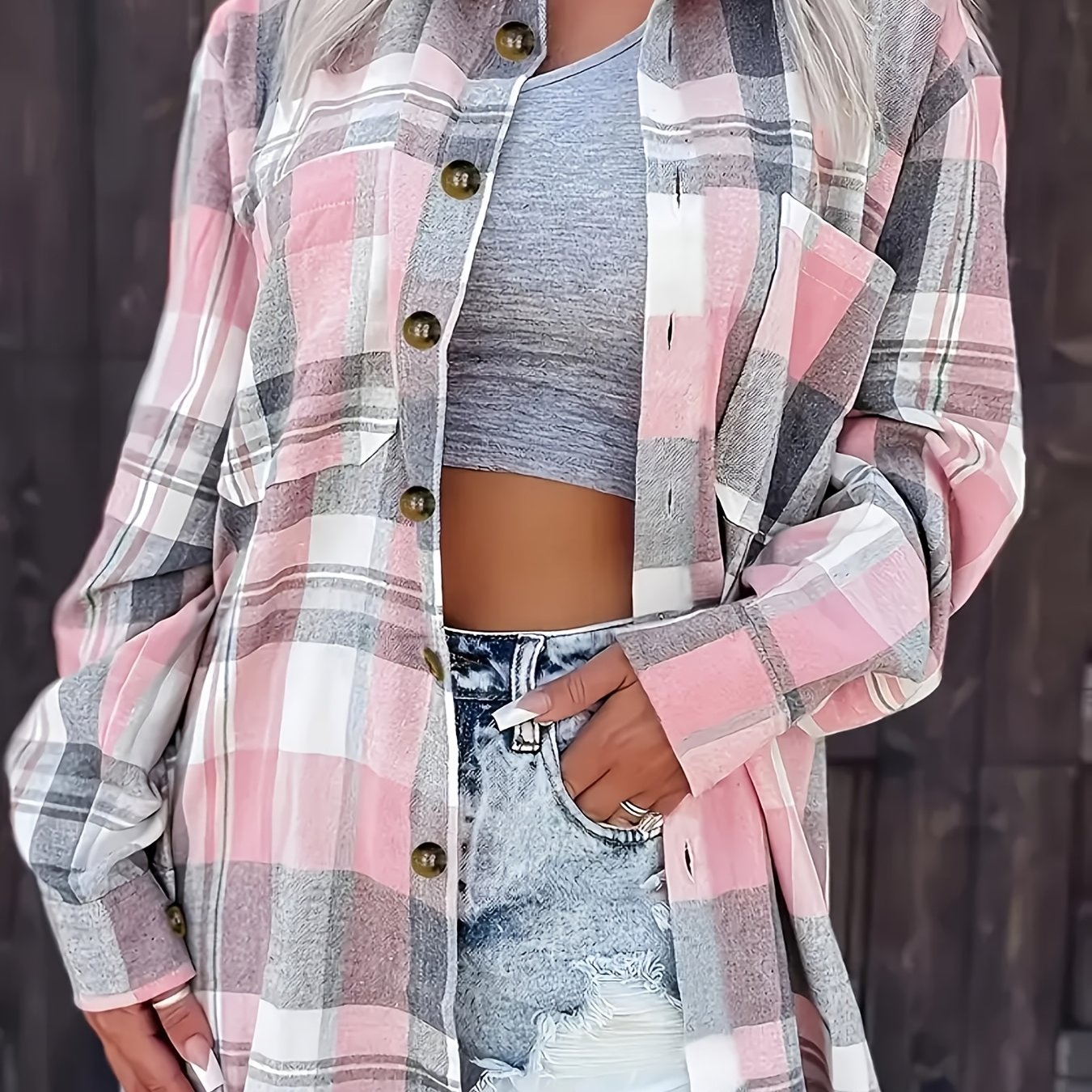 TEMU Plus Size, Plus Size Women's Shirt
