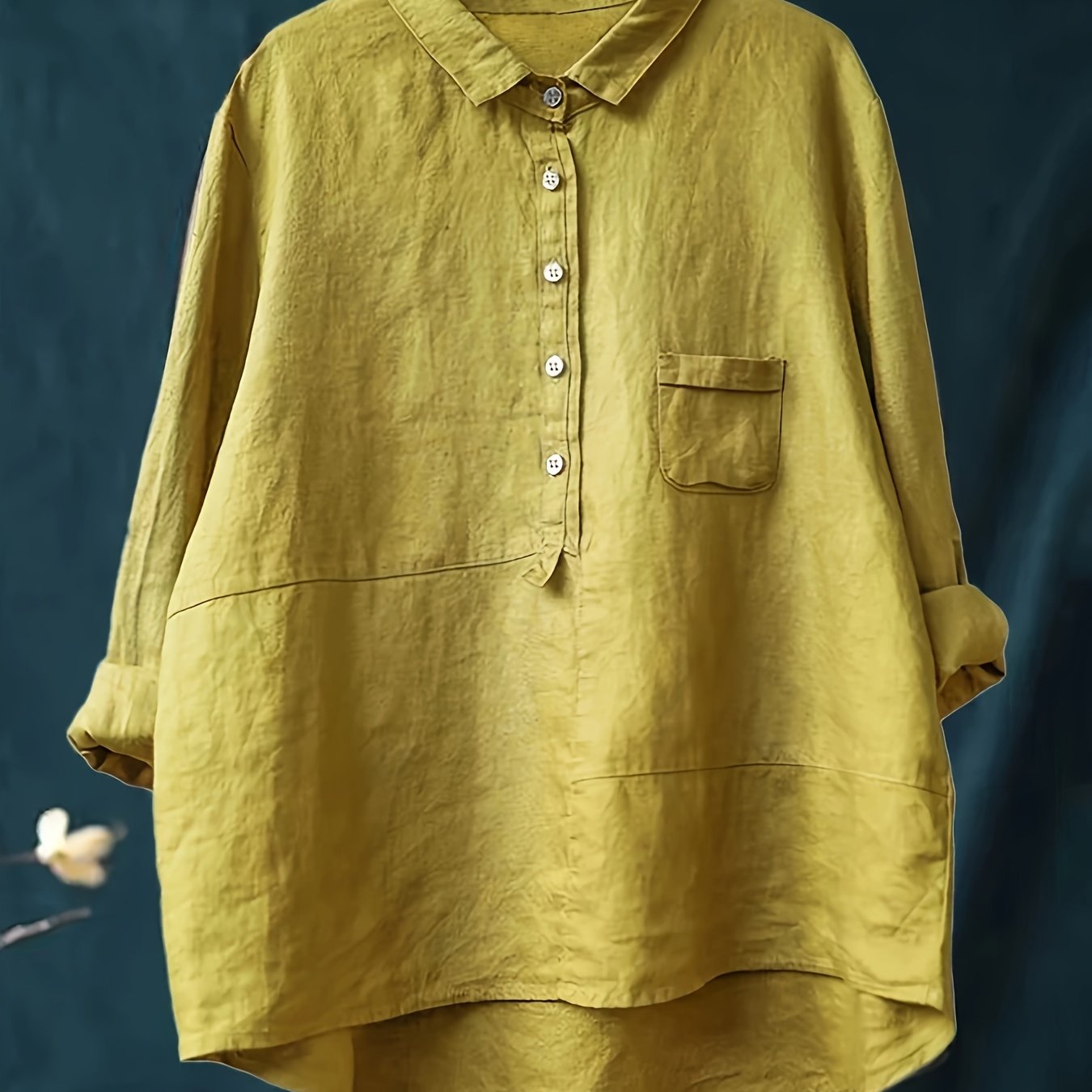 TEMU Spring And Fashion Retro Casual Loose Shirt