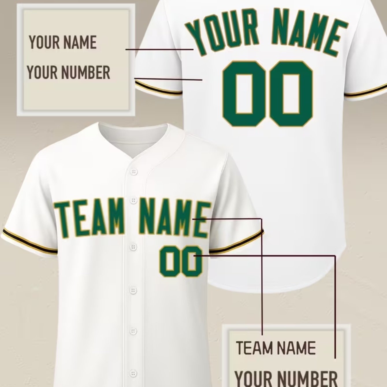 TEMU Camiseta de béisbol personalizada para hombre, top de competición para equipo, ropa deportiva con número y personalizados impresos