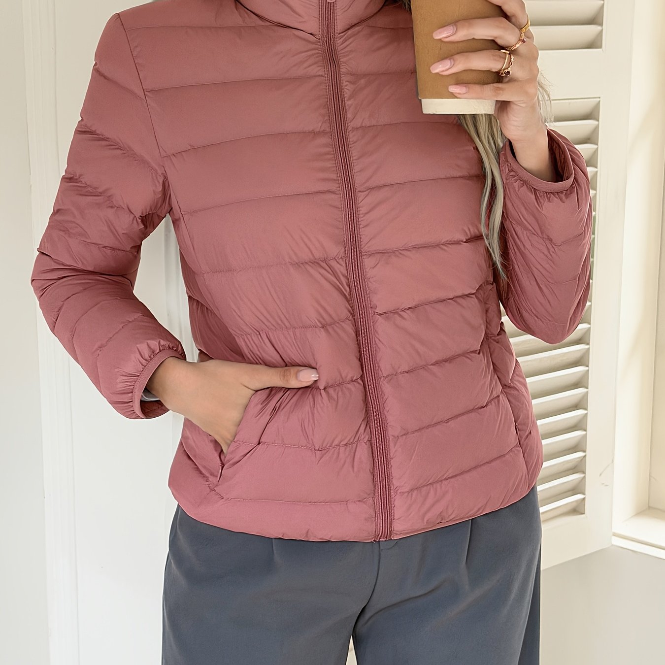 TEMU Spring Fashion Versatile Oversized Warm Down Jacket