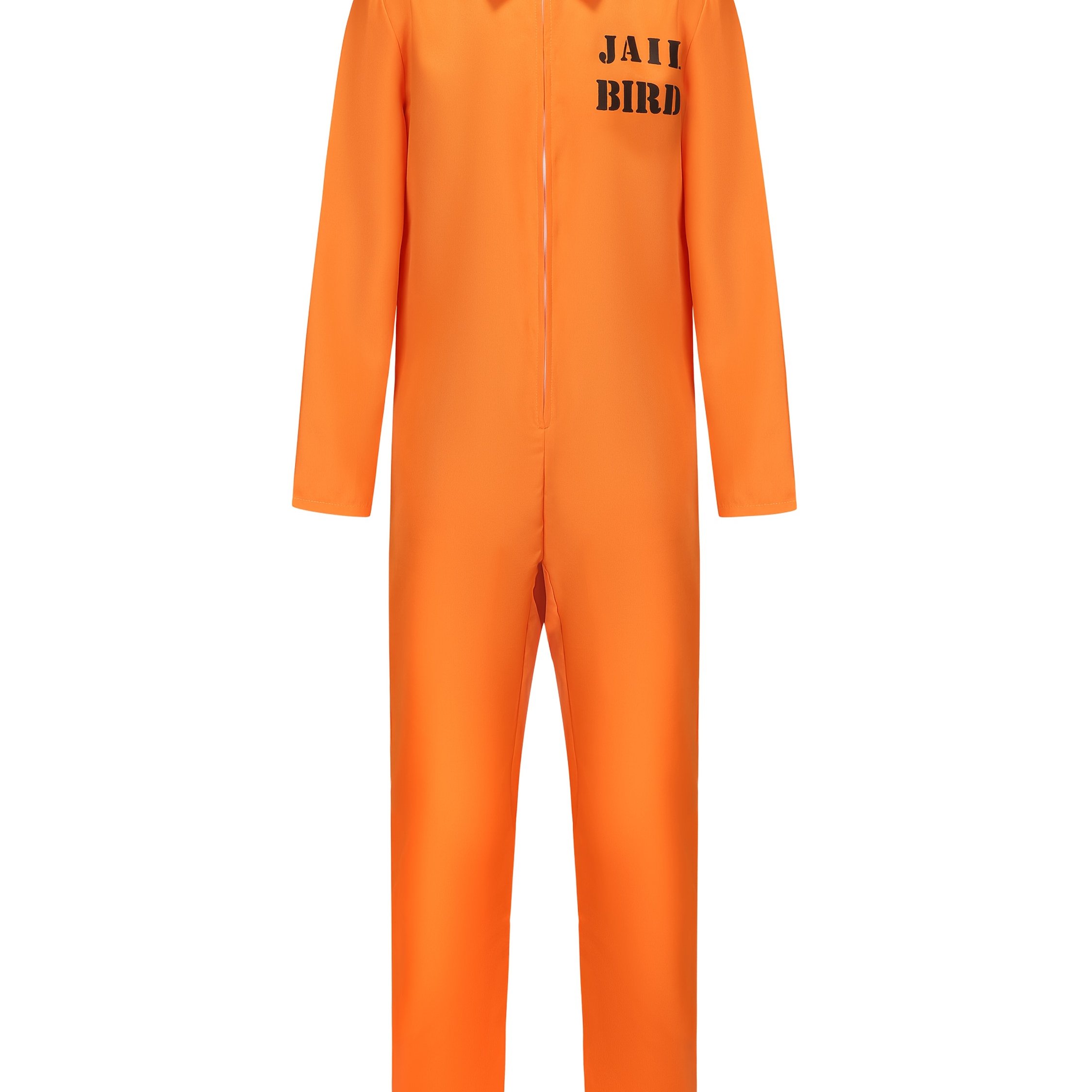 TEMU Halloween Cosplay Prisoner Costume Role-playing Orange Male And Female Prisoner Jumpsuit Stage Dress Up Performance