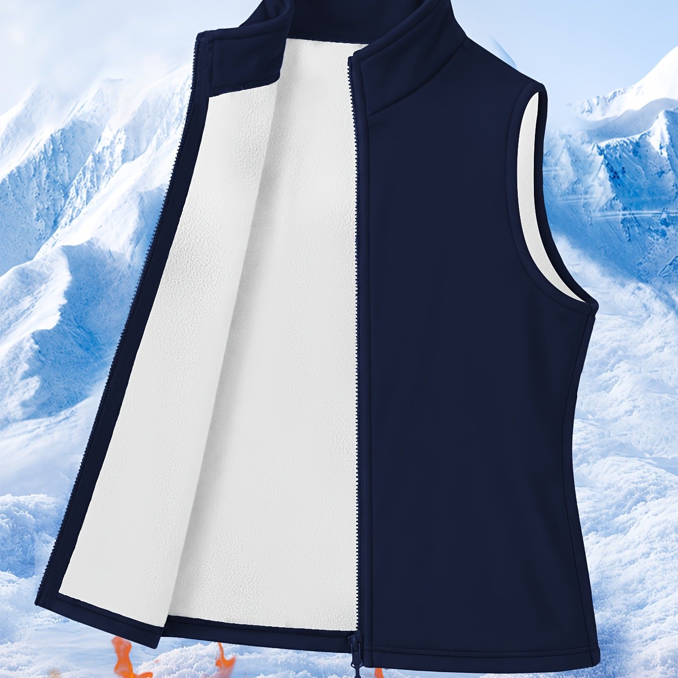TEMU Chaleco para mujer súper con forro, chaqueta sin con cuello para correr, senderismo, y entrenamiento