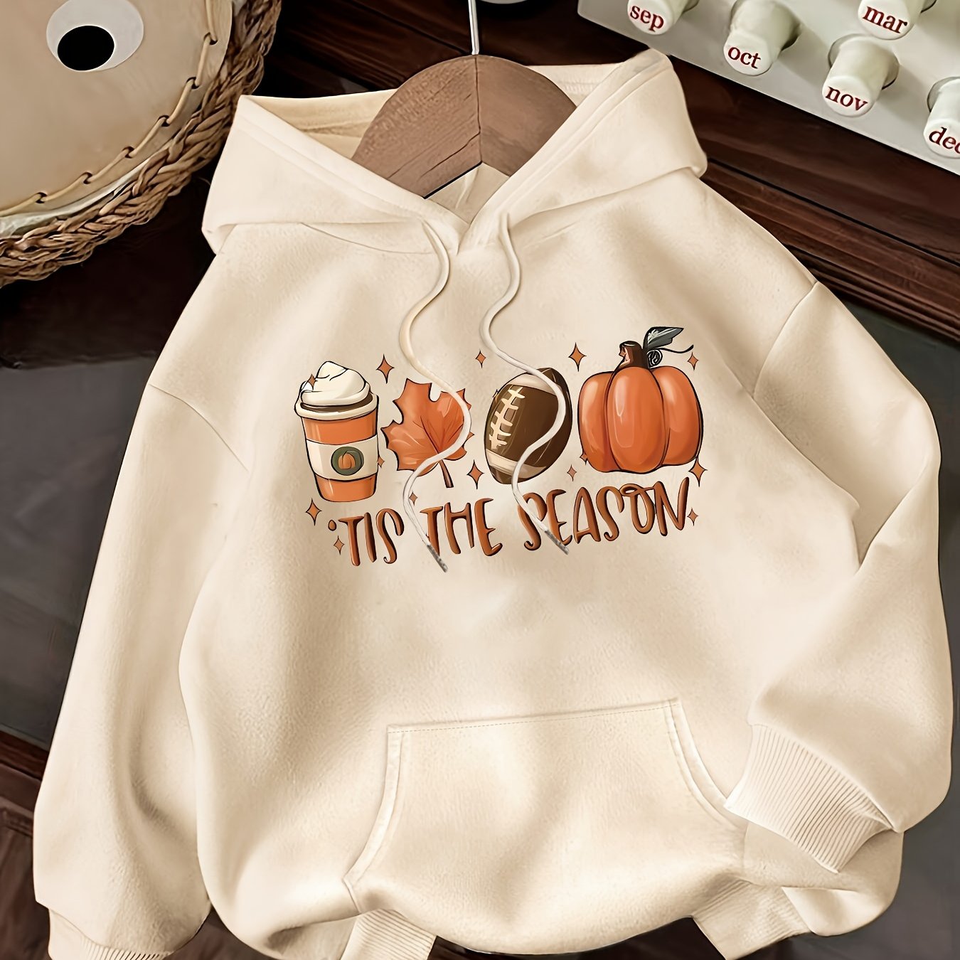 Halloween Printed Loose Casual Hooded Sweatshirt For Women