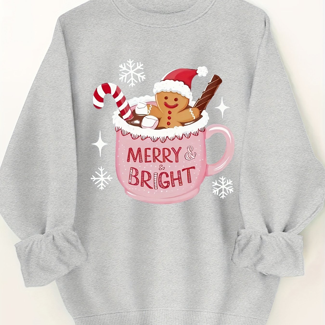 TEMU Graphic Print Sweatshirt, Crew Neck Casual Sweatshirt For Fall & Spring, Women's Clothing