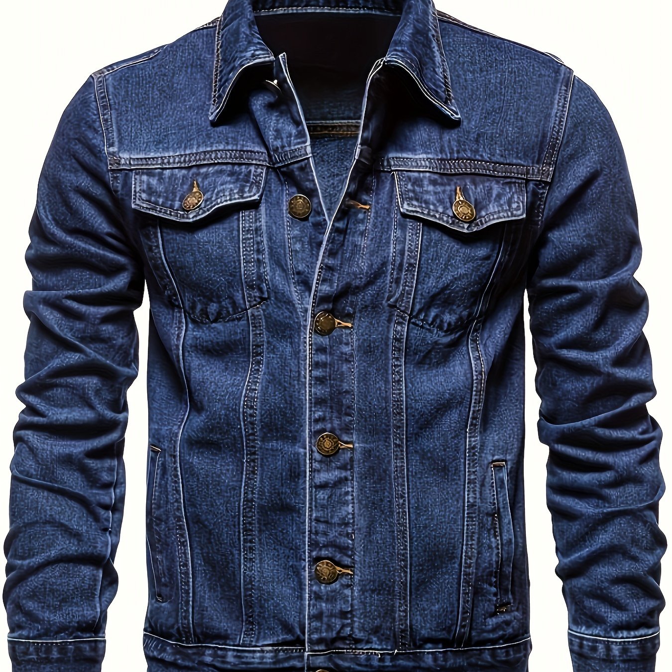 Men's Casual Washed Denim Jacket