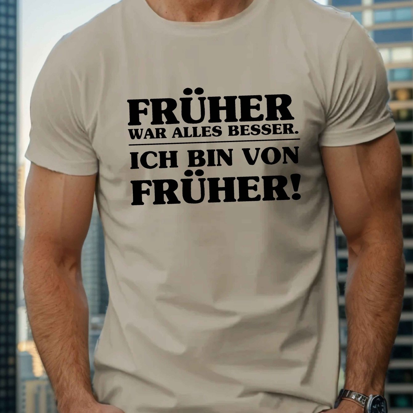 Funny German Men's Short Sleeve T-shirt Summer T-shirt Top