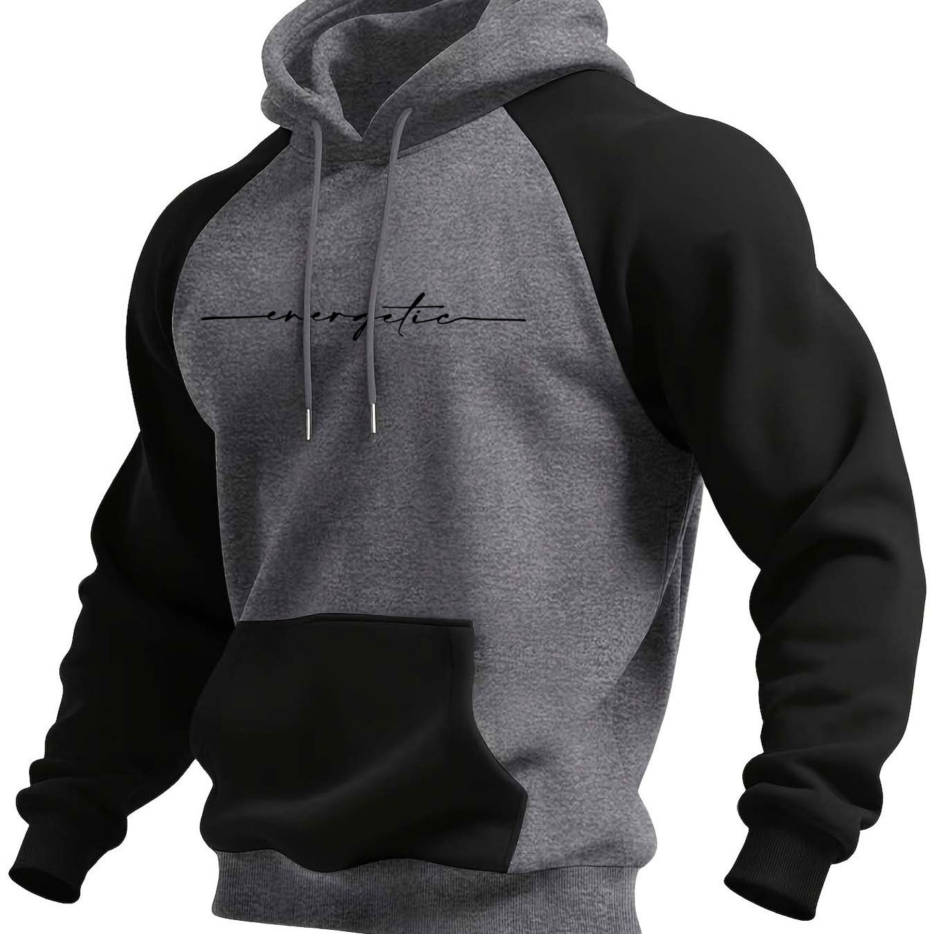 TEMU Sweat à capuche tendance pour homme à imprimé patchwork, pull décontracté de sport pour un , d'automne Capuche Homme