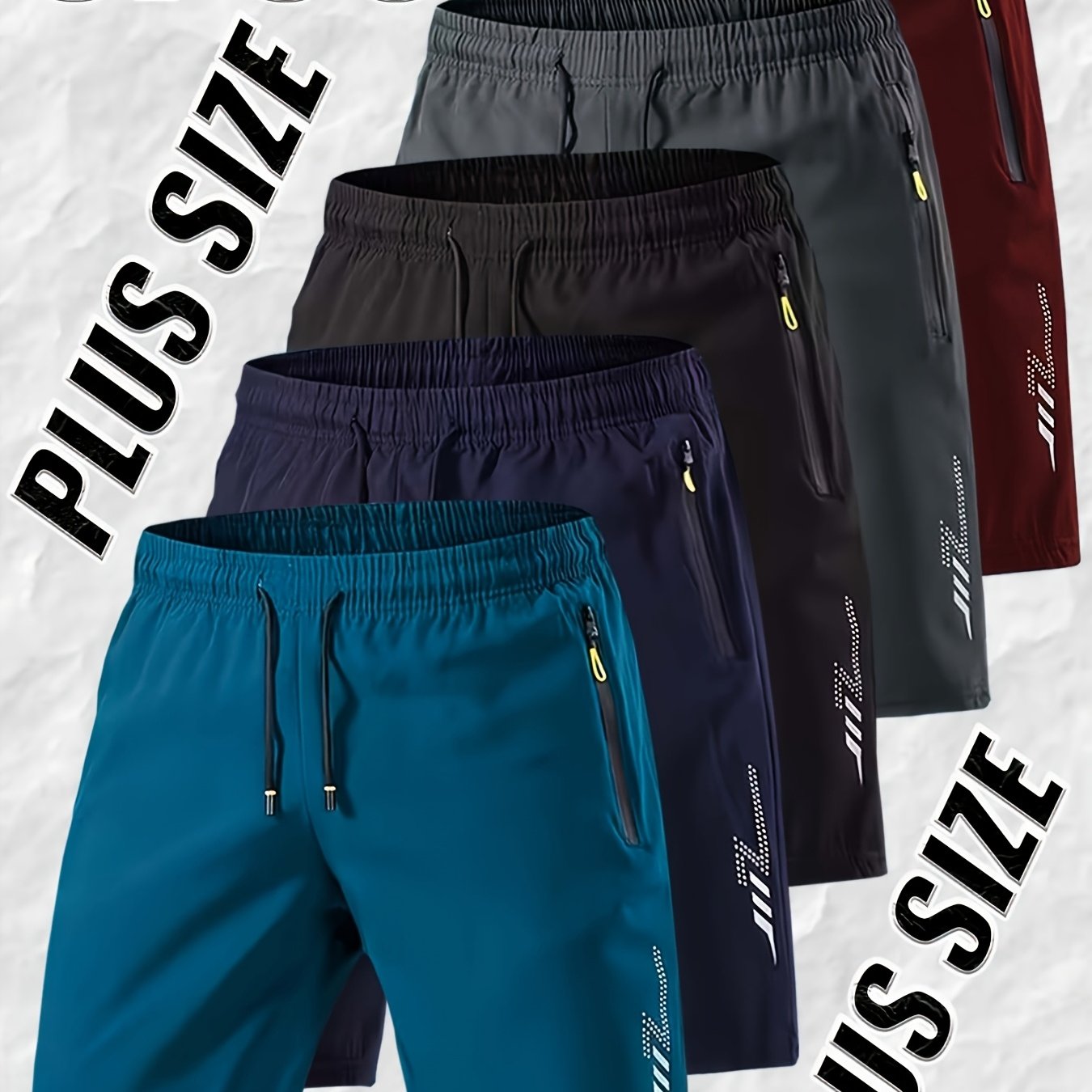 TEMU A Set Of 5pcs Sports Quick-drying Shorts, Suitable For Daily Casual , Walking And Fitness Exercises. It Combines Fashion With Comfort And Is A