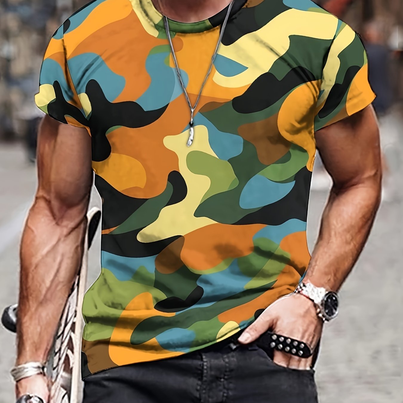 Outdoor Hunting Camouflage T-shirt Men 3d Print Summer Cool