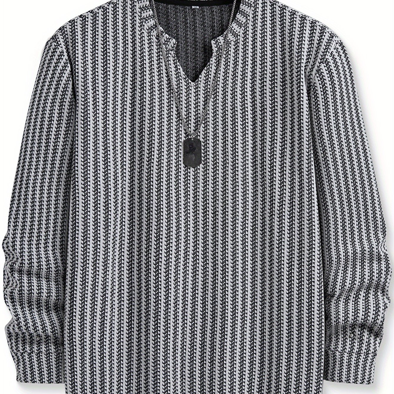 E-shop Herrenmode Lässiges Strick Sweatshirt mit kleinem Stehkragen, Farbblock, geeignet für , Pendeln, vielseitige Mode, Herren Henley Shirt
