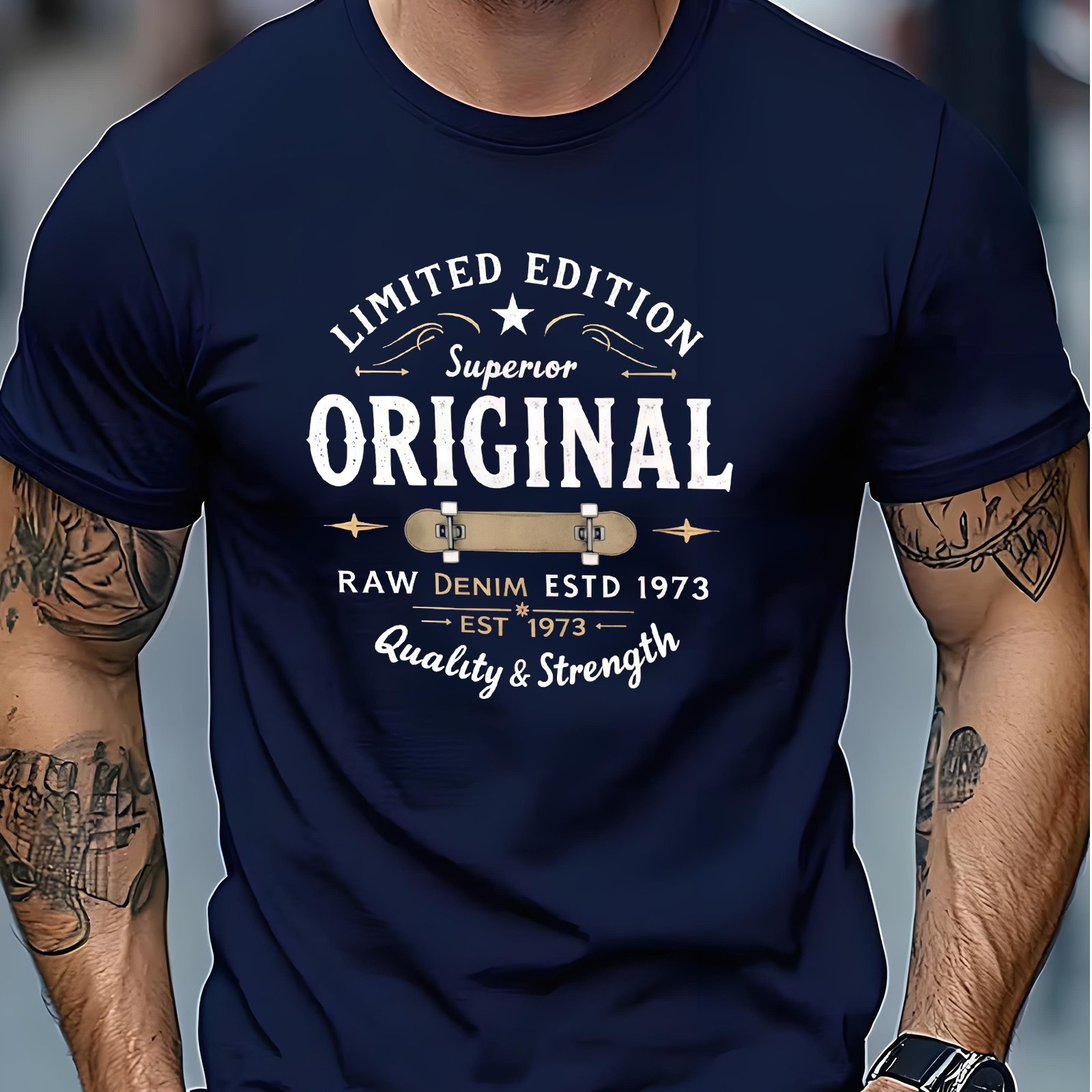 TEMU T-Shirt Homme UMP Vintage Design Skate - Édition Limitée Tee Skate Original, Léger et Respirant pour l'Été, Col Rond Décontracté Idéal pour de