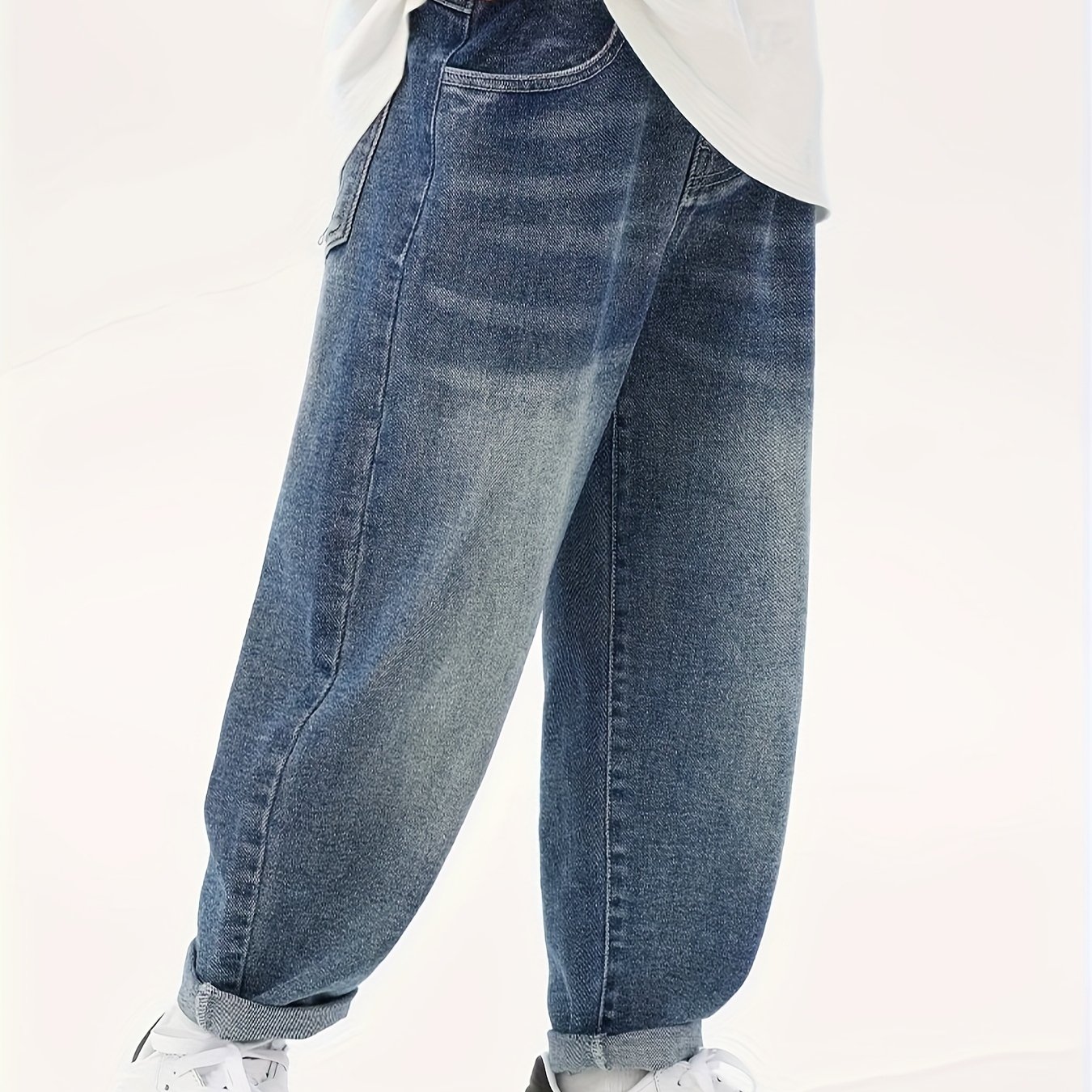 Image of Halloween Boys' Fashion Jeans, Spring/autumn Versatile Solid Color Long Pants, Children's Casual Trendy Denim Pants, Christmas