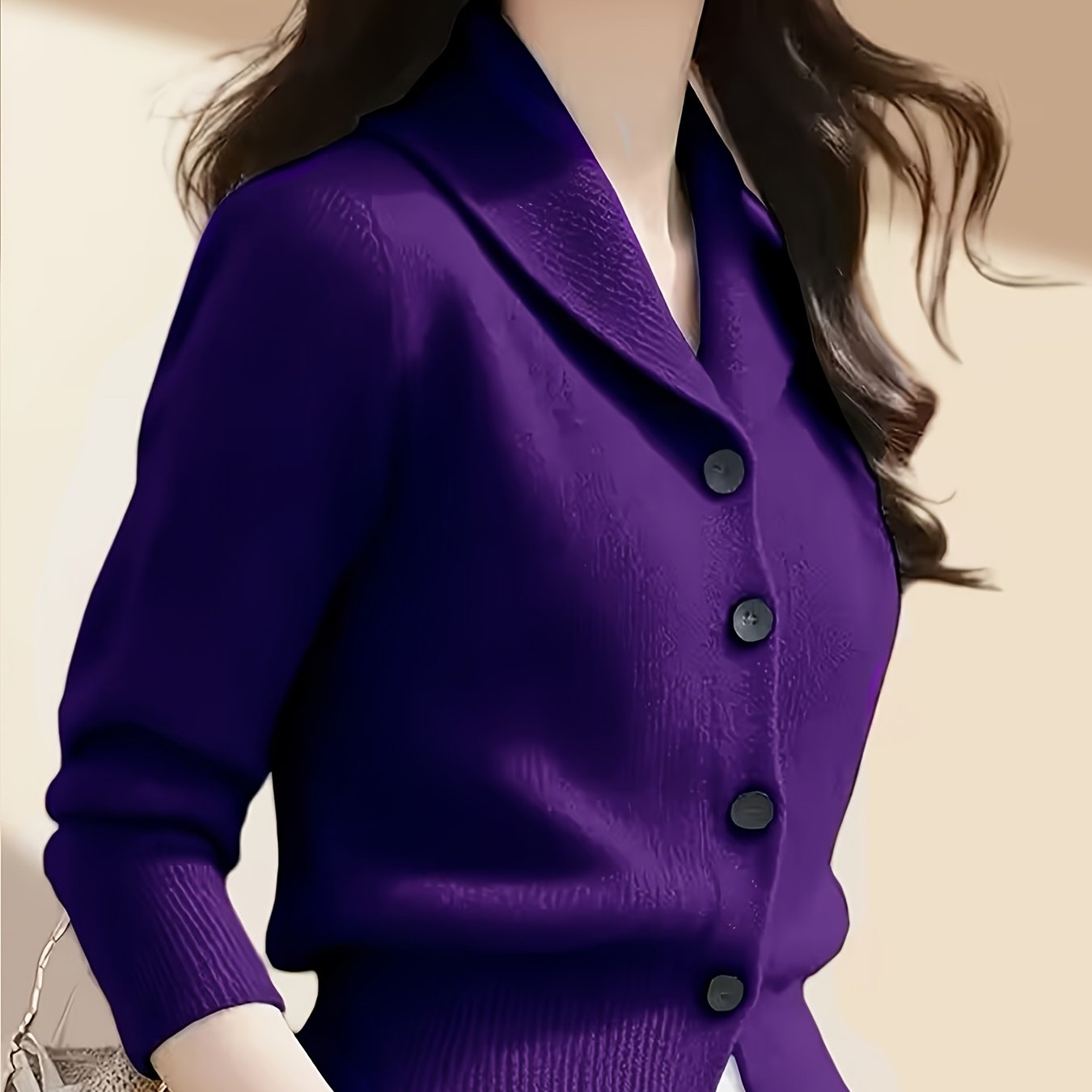 TEMU Women's Lapel Cardigan Jacket