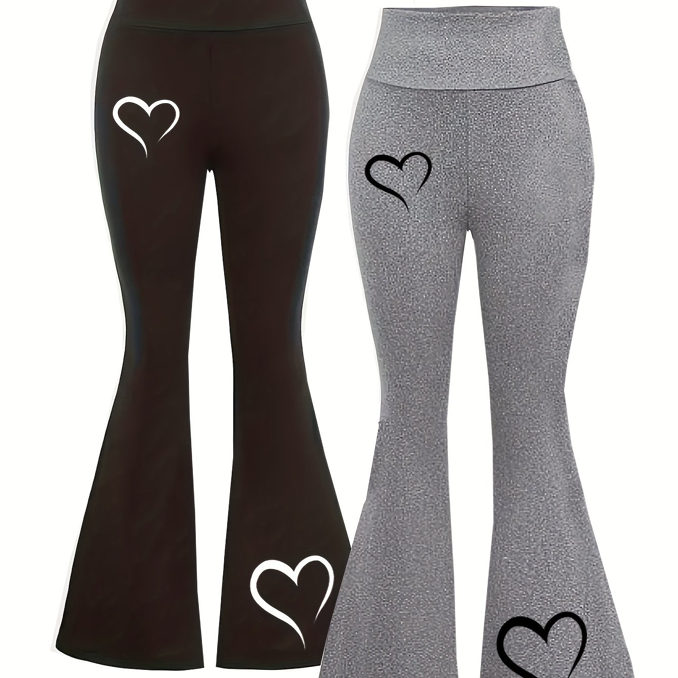Image of Of Pants, Girls' Casual Sporty Flared Trousers, Outer Wear Slim-fit Pants For Schoolgirls, Children's Spring/autumn Long Pants With Elastic Waistband, Perfect For Outdoor,christmas,halloween