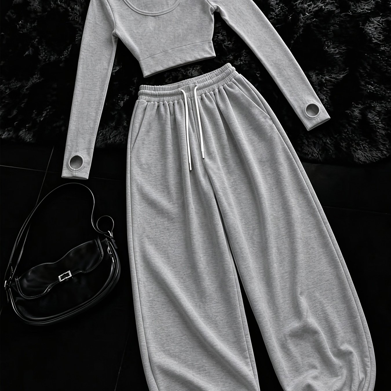 TEMU Women's Apparel, New Autumn/winter Collection, Casual And Comfortable, Stylish And Elegant Pantsuit. -friendly Solid-color Top With Chic