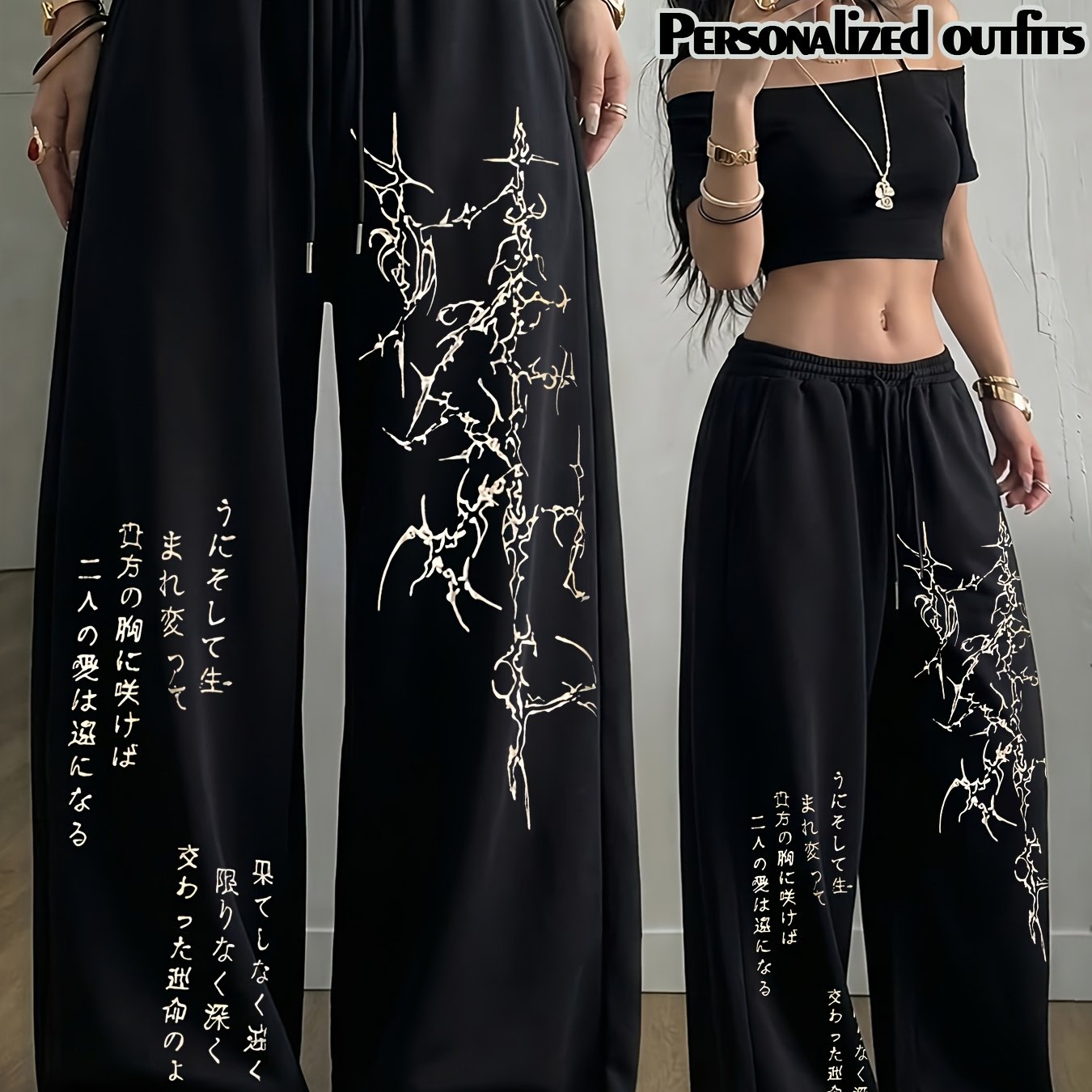 TEMU Spring/summer New Arrival: 's Journey Pants, Drawstring Elastic Waist, Women's Straight Leg Pants