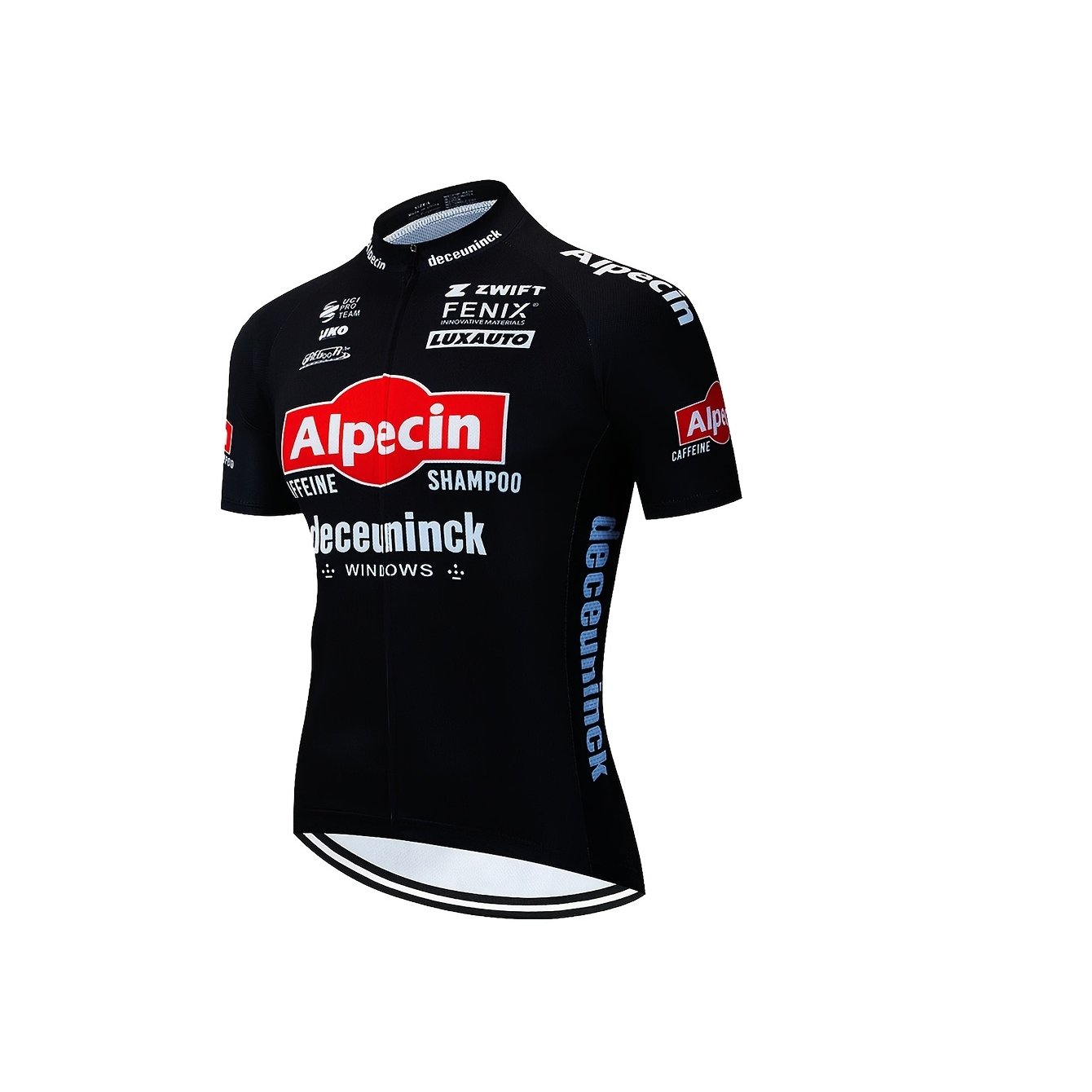 Men's Short-sleeve Cycling Jersey, Stand Collar Full Zip Breathable Quick-dry Lightweight Cycling Top