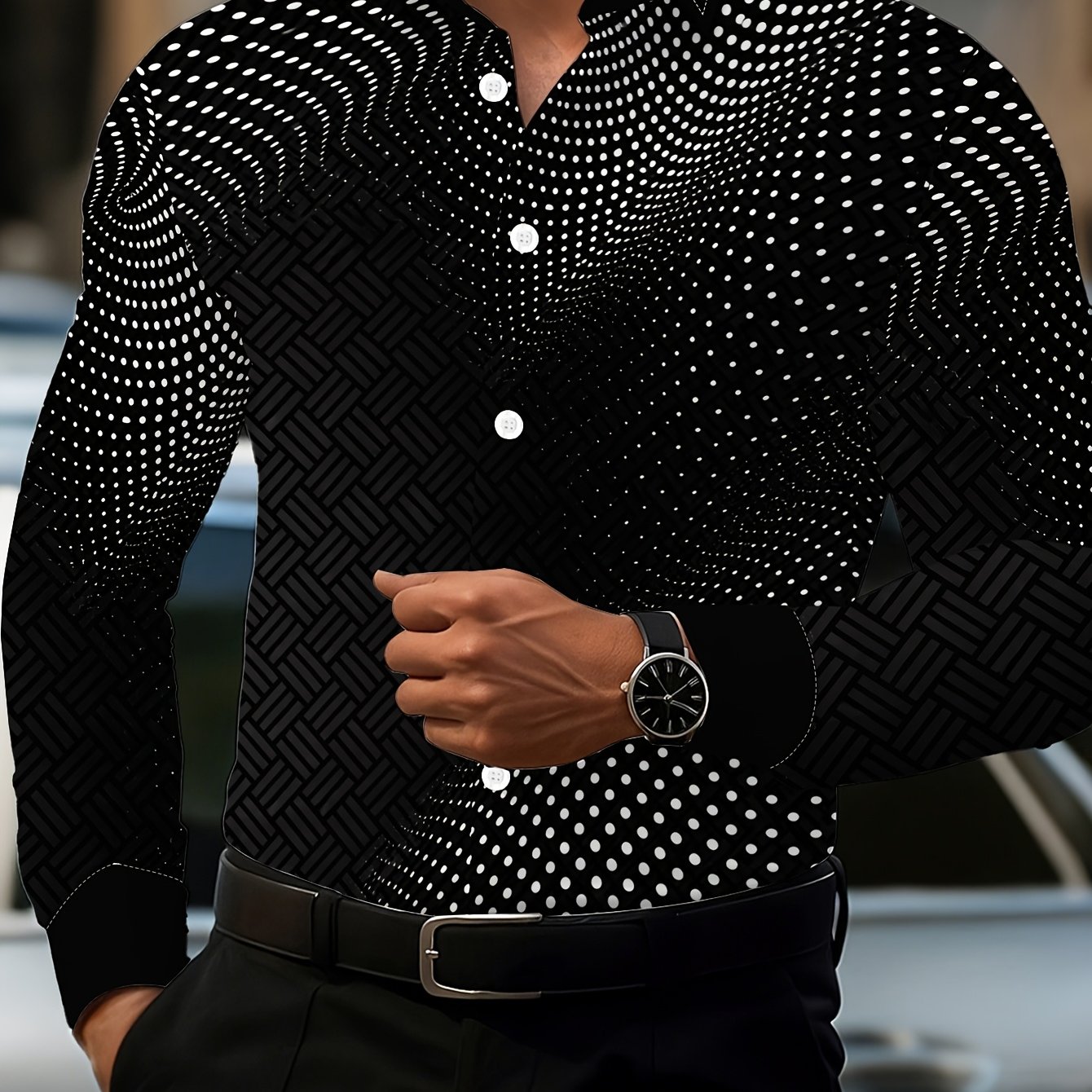 TEMU Trendy Long-sleeve Shirt, Comfortable For Daily Wear And Versatile For