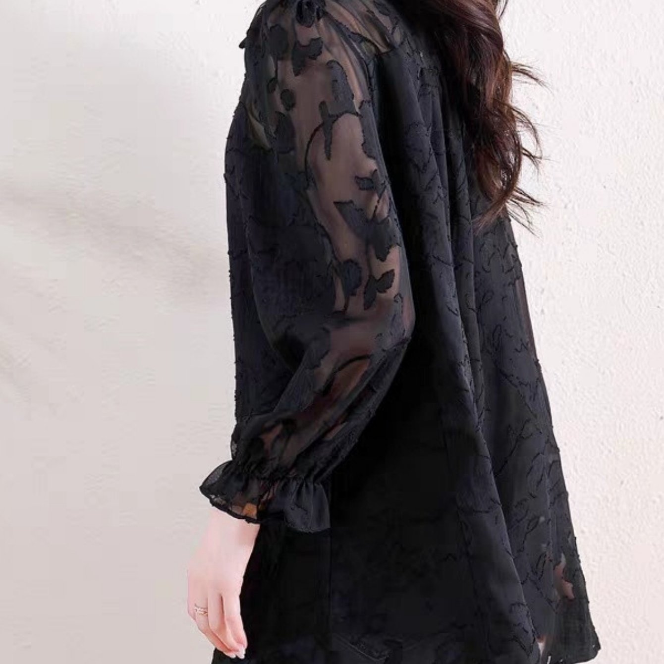 TEMU Ladies Blouse, Blouse, Elegant, French, Lace, Retro, Literary, Light, Elegant, Wealth, Chic, Fashion, Blouse, Spring And Autumn