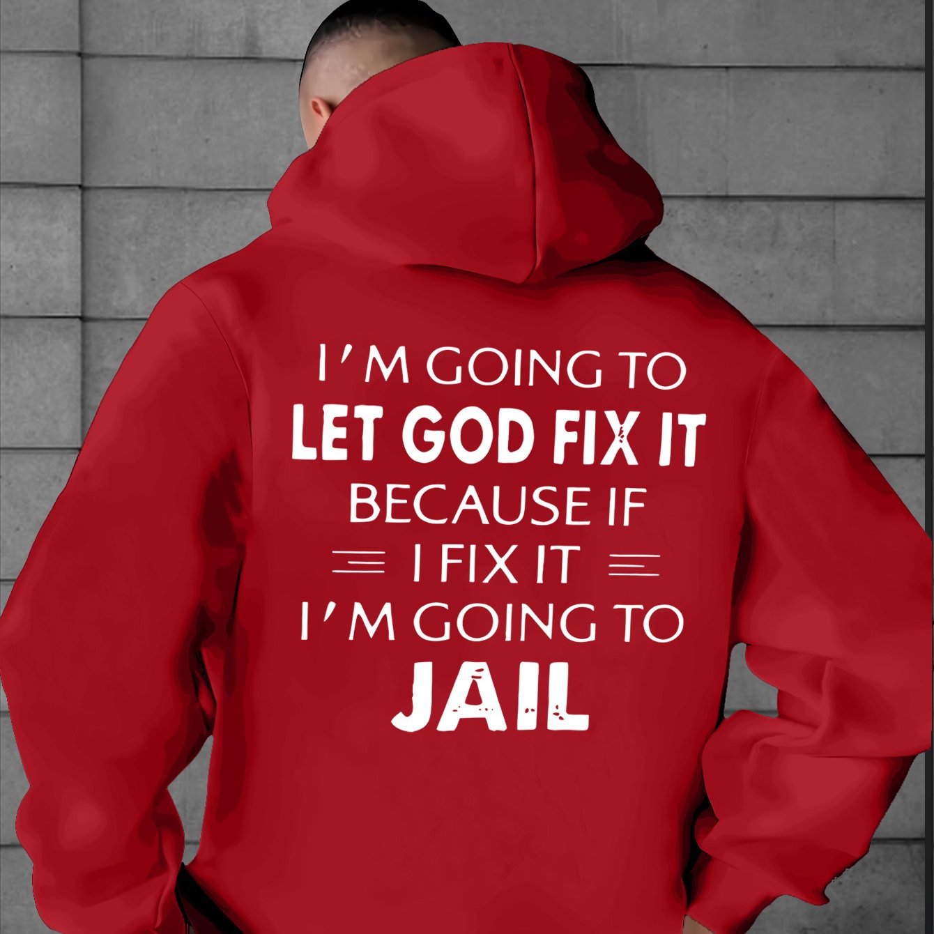 TEMU Fun And Unique Text Print Hooded Sweatshirt For Men, Daily Casual Fashion Pullover