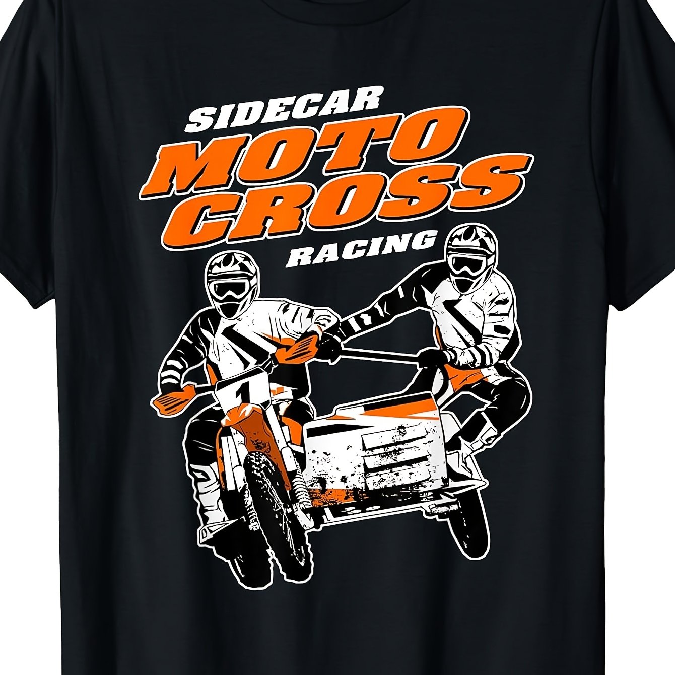Sidecarcross Sidecar Moto Cross T-shirt, Black, S Men's T-shirt Unique Perfect For Home|outdoor|work|gifting (valentine's Day|birthdays|mother's Day) S To 3xl Unisex