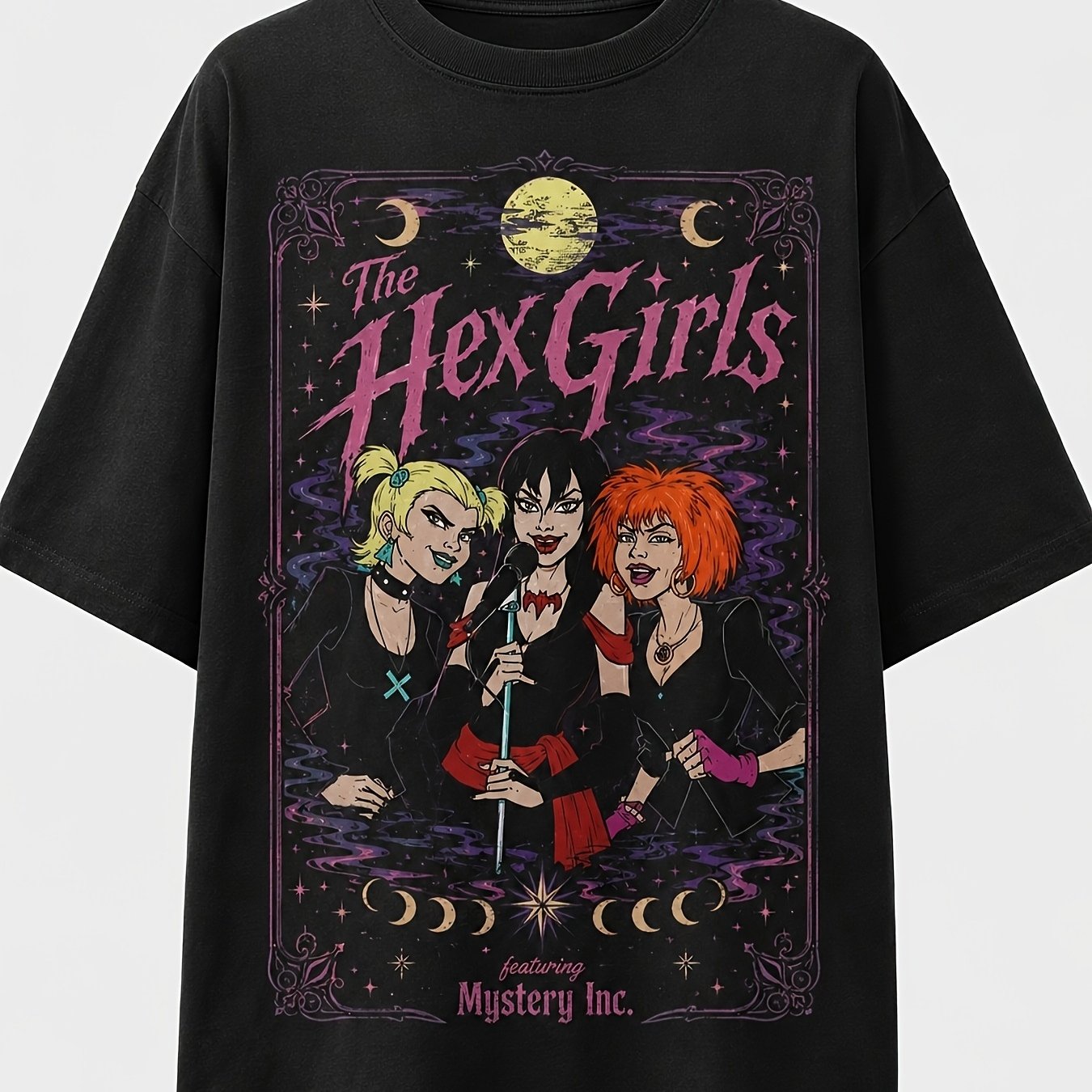 TEMU Men's And Women's The Hex Girls Celestial Ornate Frame Unisex 100% T-shirt, Soft, Casual Streetwear Essential, All-match Style, Affordable Daily