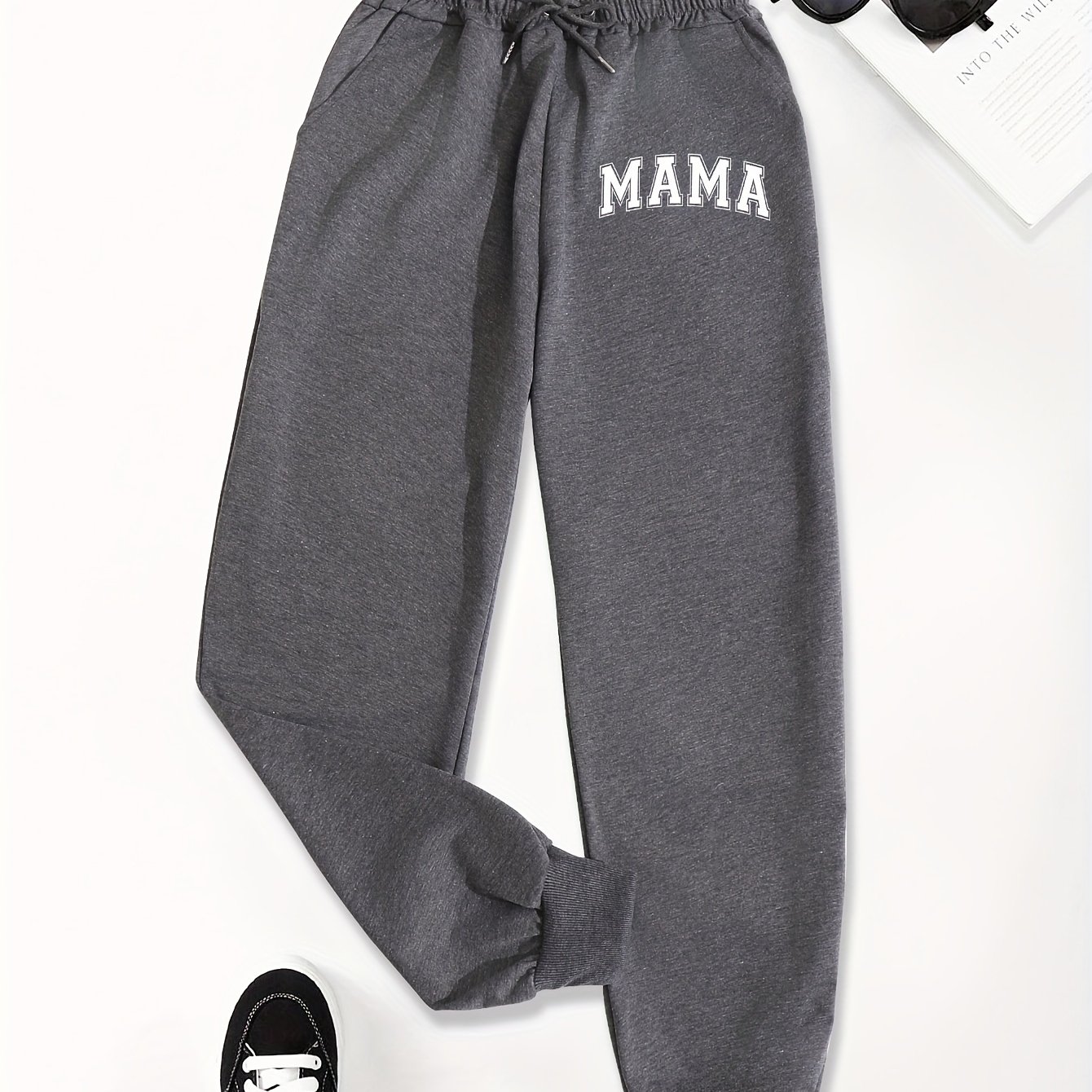 TEMU Valentine's Day 2026 New Summer Promotion Fashionable, Commuting, Daily Outfit, Casual Yet Appropriate, Elegant, People, Letter Print Pants,