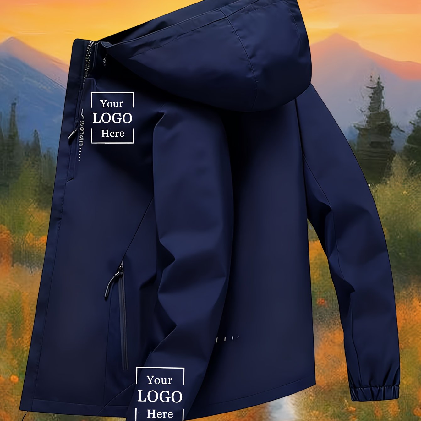 TEMU Customized Work Jackets For Spring And Autumn, Outdoor Casual Windbreakers