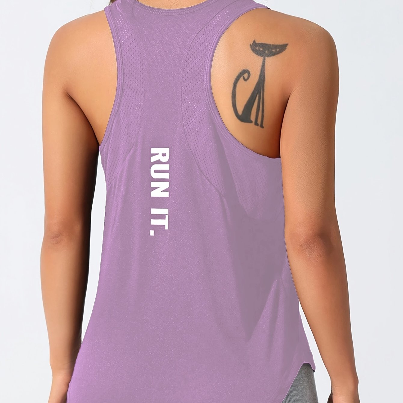TEMU Chaleco de yoga fitness para mujer, suelto, transpirable, de secado rápido, top para yoga, running, ciclismo, ropa casual