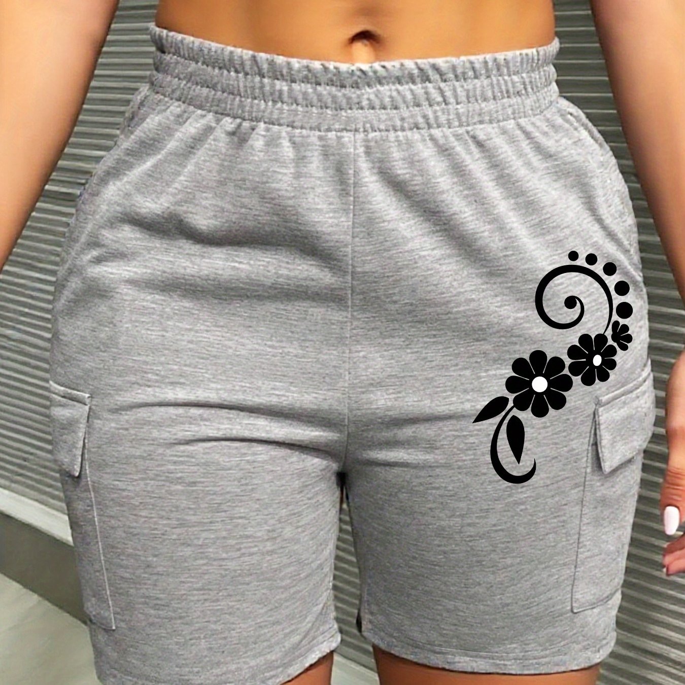 TEMU Nouveaux shorts de travail tendance pour femmes, printemps et été, décontractés et polyvalents, confortables et amples, avec poches