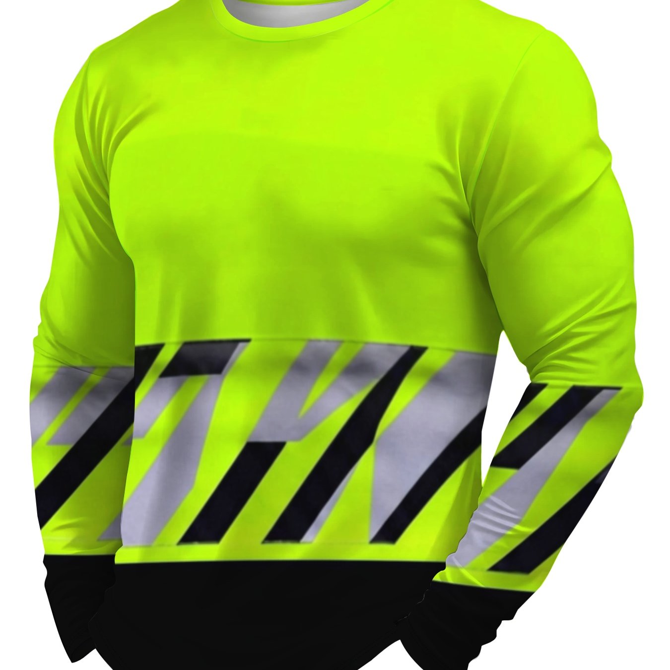TEMU Men's Micro-stretch Long-sleeve T-shirt, Regular Loose Fit, Breathable And Comfortable, Summer Casual Sport Top, Suitable For Outdoor And Daily