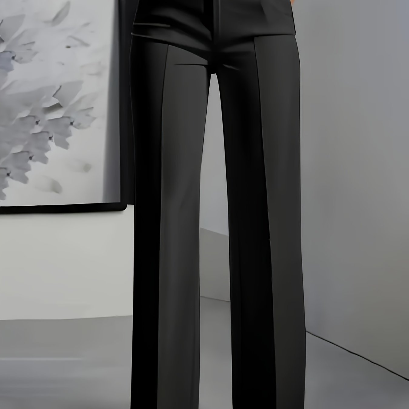 TEMU Zd260114007 elegant Special women's Black Minimalist Trousers