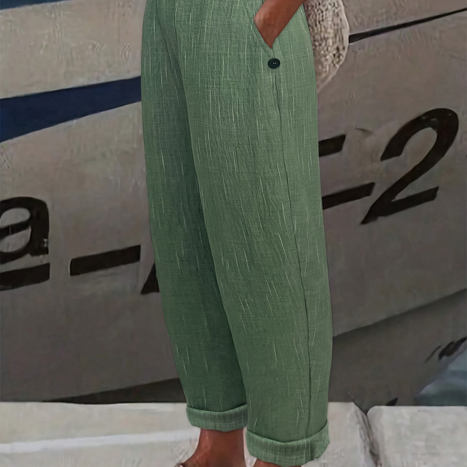 Elegant Easy Versatile Women's Elastic Waist Wide-leg Pants