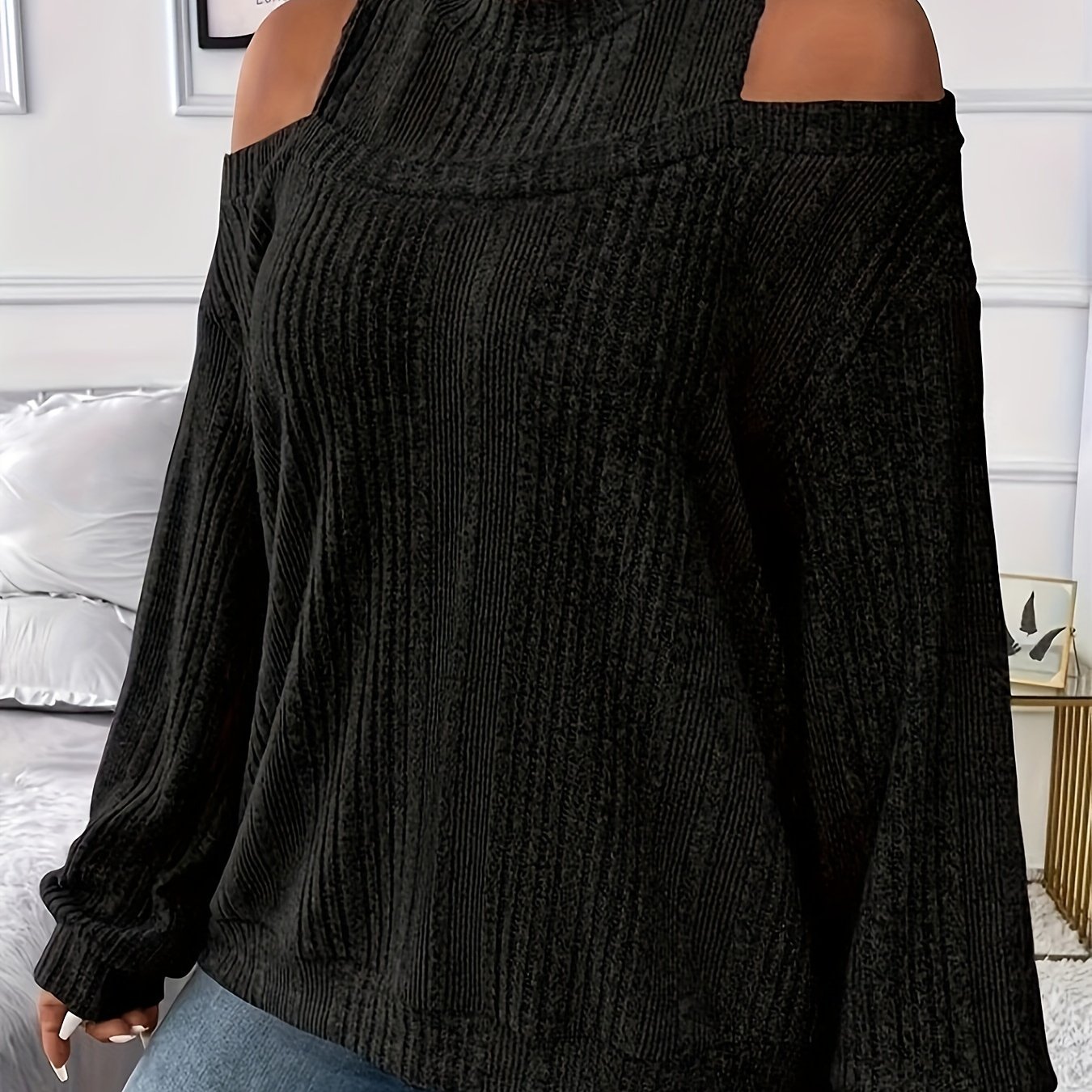 Plus Size - Plus Size - Women's Plus Size Solid Color T-shirt