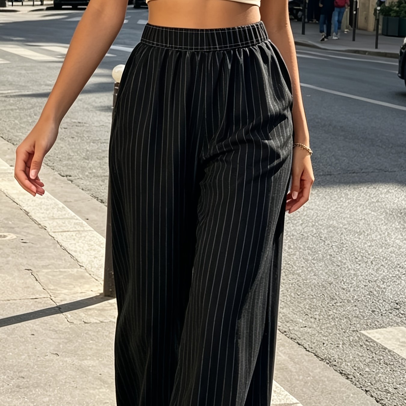 TEMU Women's Straight-leg Trousers Are Versatile For Commuting, Casual Wear, Vacation Travel, And Fashion. A High-end Feel For Daily Wear With ,