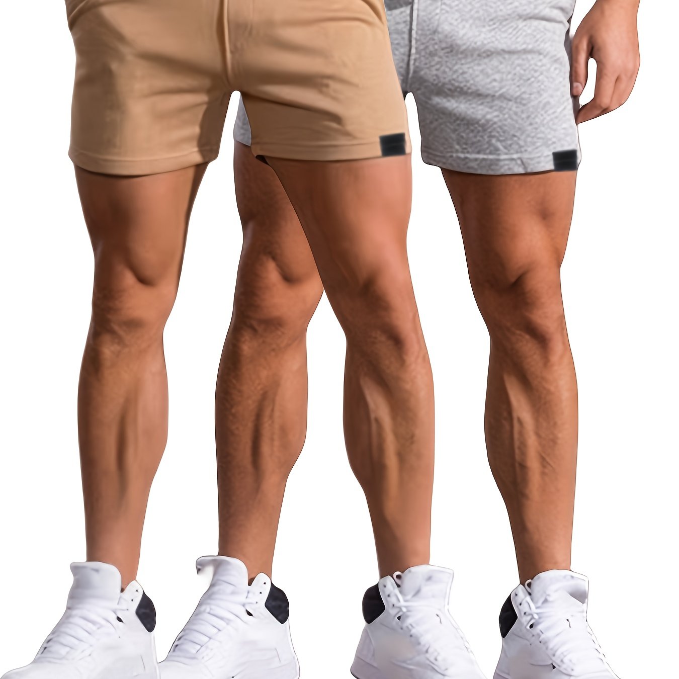 Image of 2pcs Men's Summer Fitness American Running Athletic Shorts Trunks