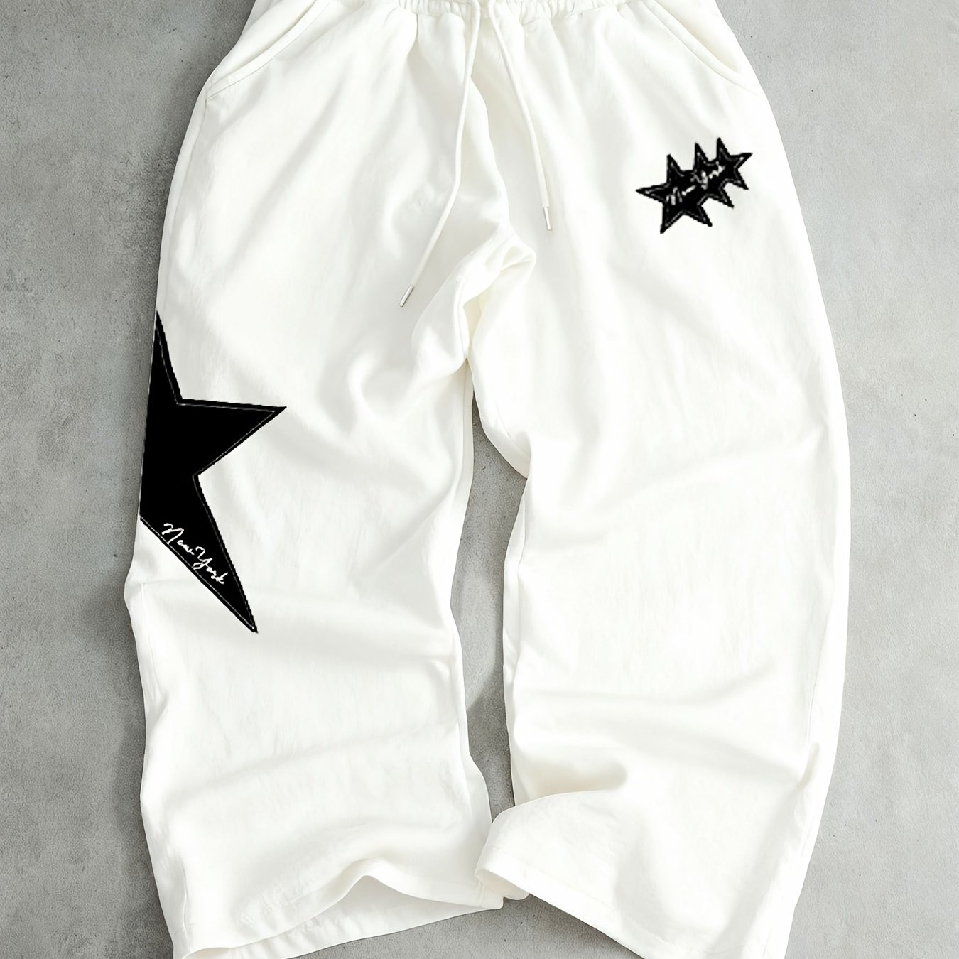 TEMU Pantalones Deportivos Casuales para Hombre, Ajuste Holgado con Cordón y Color Sólido, Ideales para Uso en Exteriores y en Casa en y Otoño